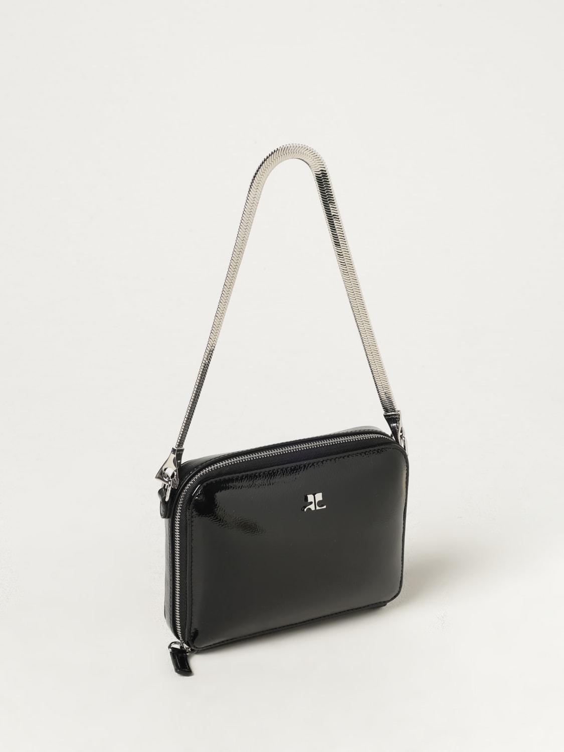 COURRÈGES MINI BAG: Courrèges women's shoulder bag, Black - Img 4