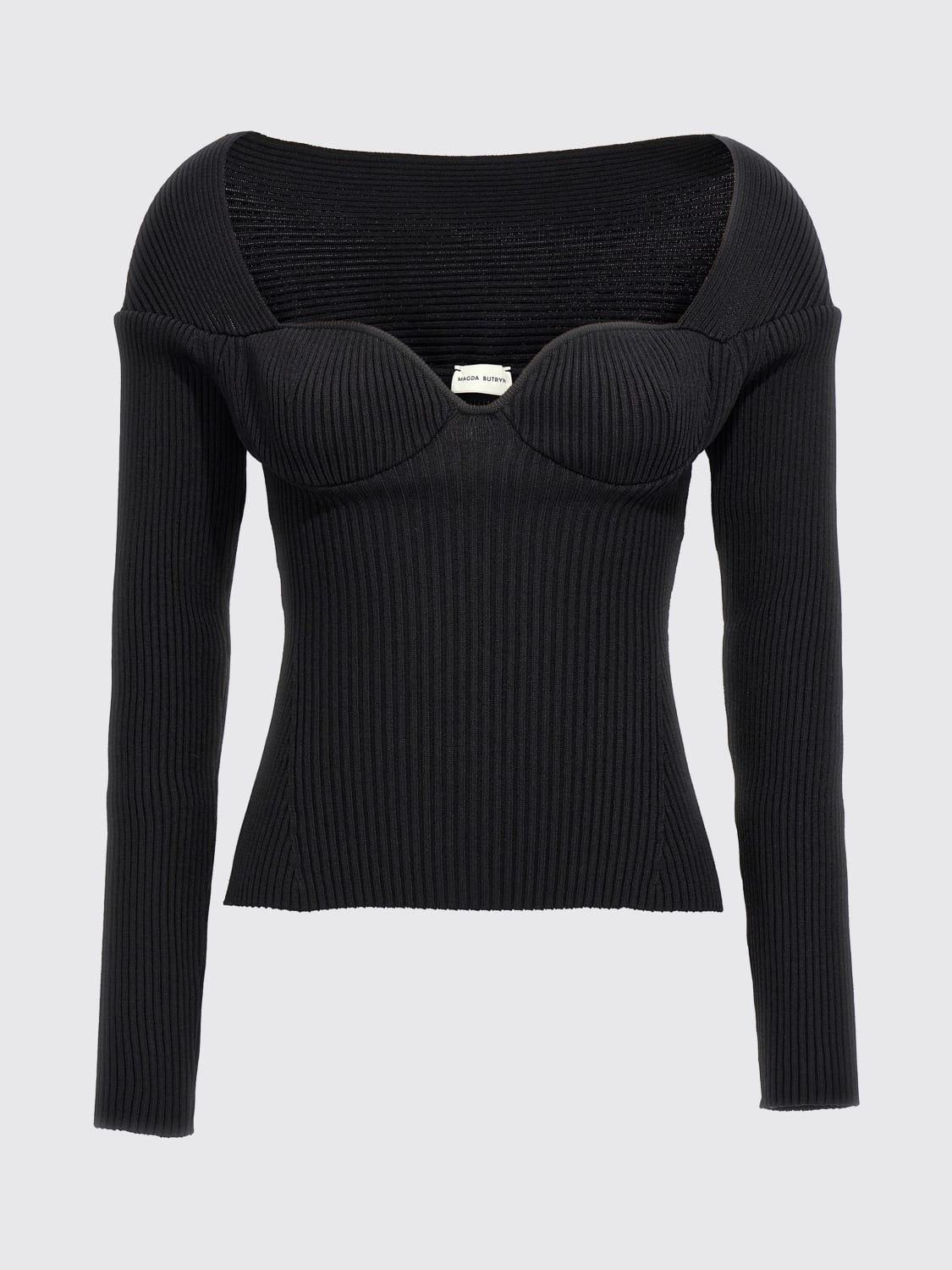MAGDA BUTRYM TOP: Cárdigan mujer Magda Butrym, Negro - Img 1