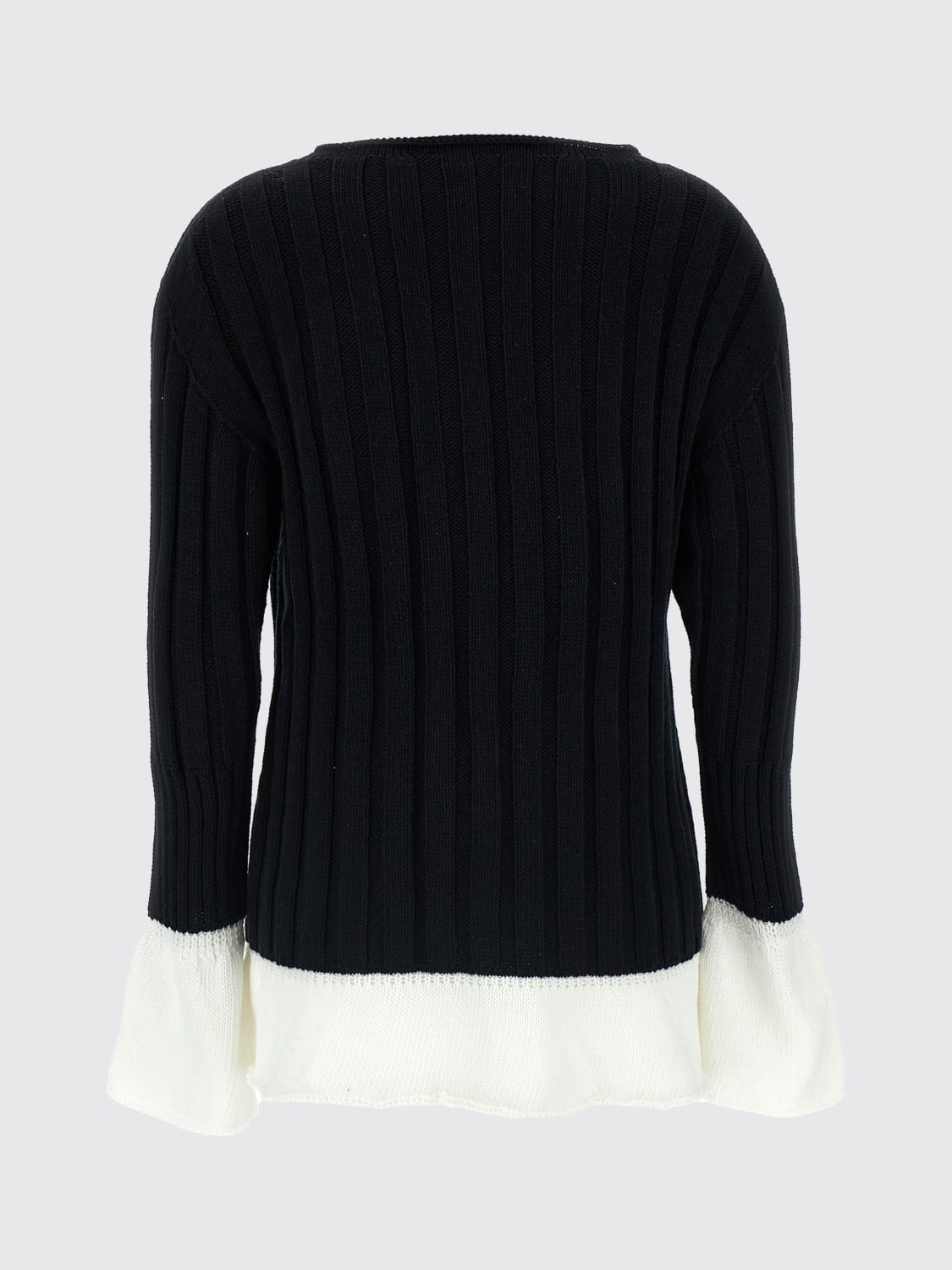 ISSEY MIYAKE MAGLIA: Maglia di cotone bicolor Issey Miyake, Bianco - Img 2