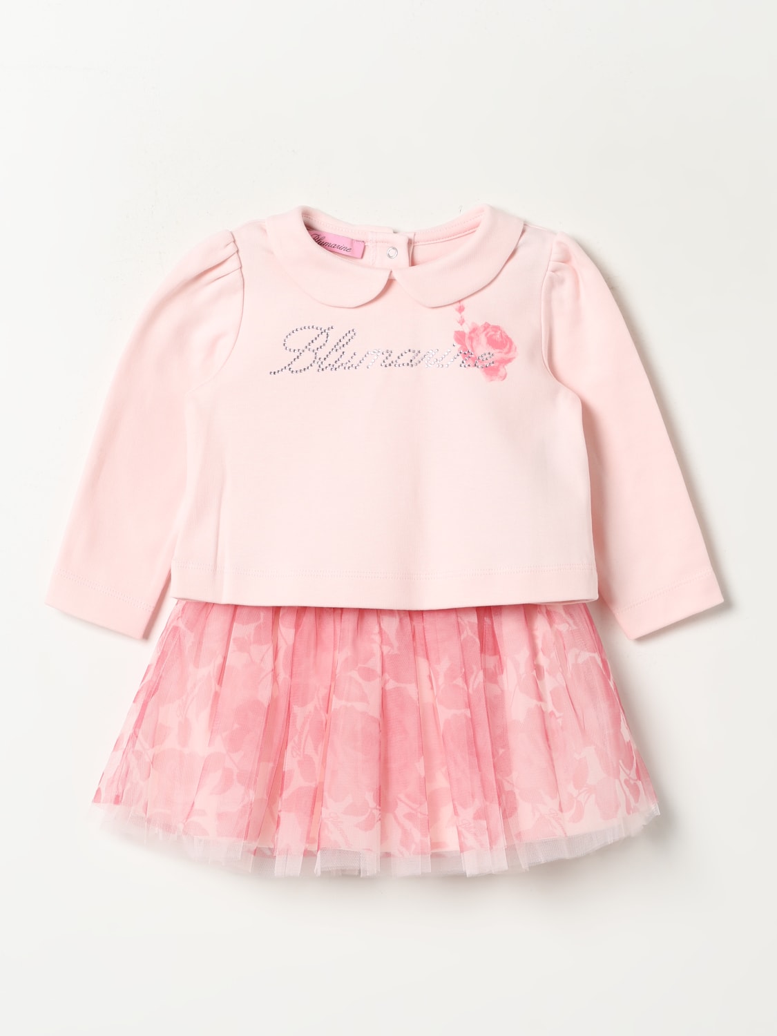 MISS BLUMARINE JUMPSUIT: Romper kids Miss Blumarine, Pink - Img 1