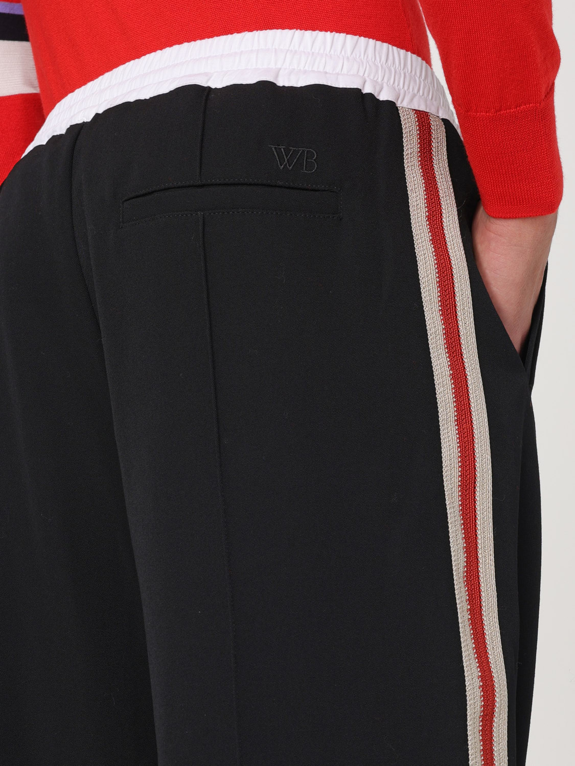 WALES BONNER PANTS: Pants men Wales Bonner, Black - Img 4