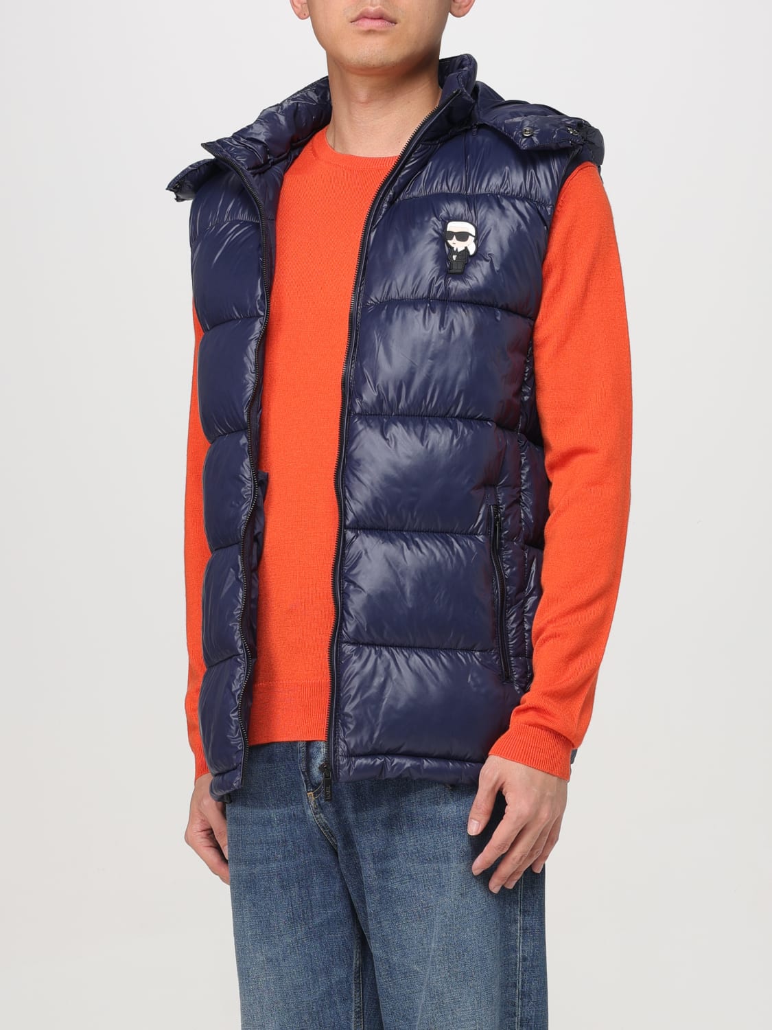 KARL LAGERFELD ЖИЛЕТ: Куртка Мужское Karl Lagerfeld, Синий - Img 3