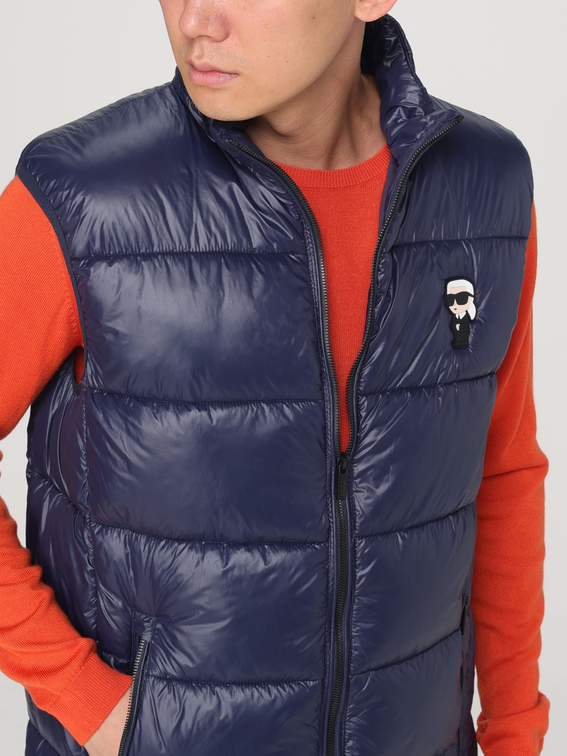 KARL LAGERFELD ЖИЛЕТ: Куртка Мужское Karl Lagerfeld, Синий - Img 4