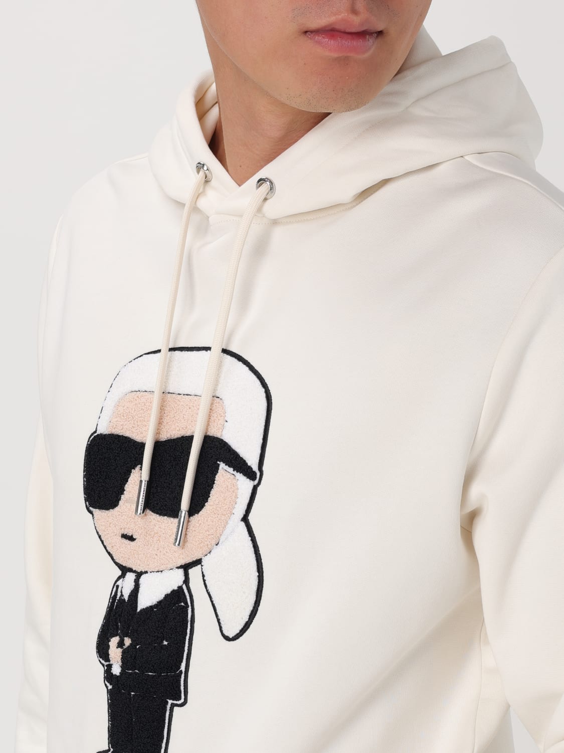 KARL LAGERFELD SWEATSHIRT: Sweatshirt men Karl Lagerfeld, Beige - Img 3