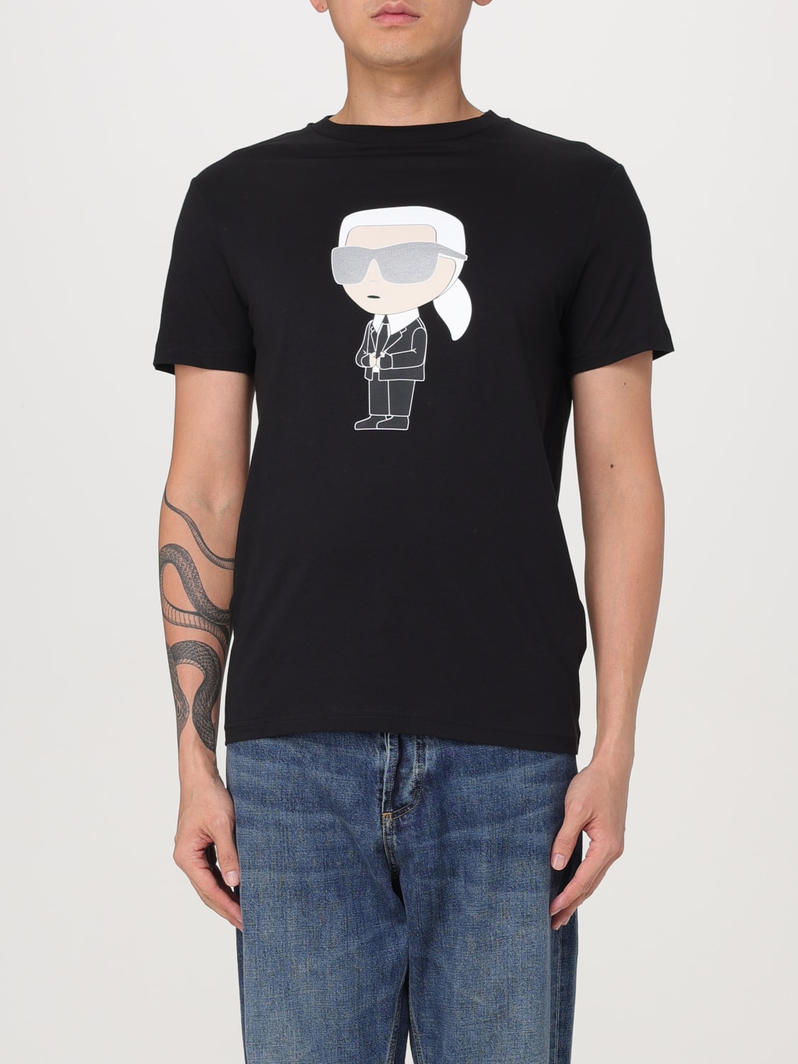 KARL LAGERFELD T-SHIRT: T-shirt men Karl Lagerfeld, Black - Img 1