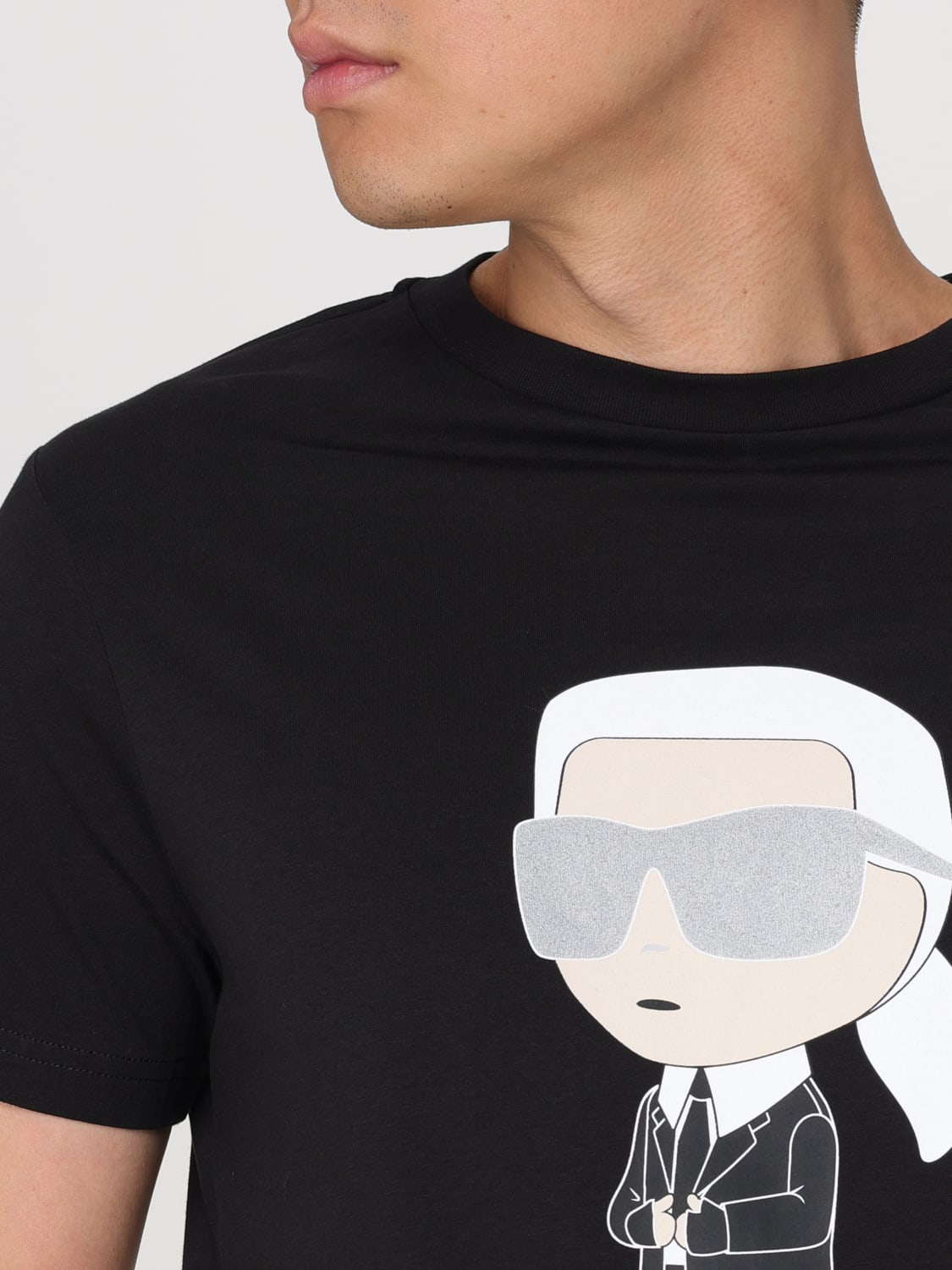 KARL LAGERFELD T-SHIRT: T-shirt men Karl Lagerfeld, Black - Img 3
