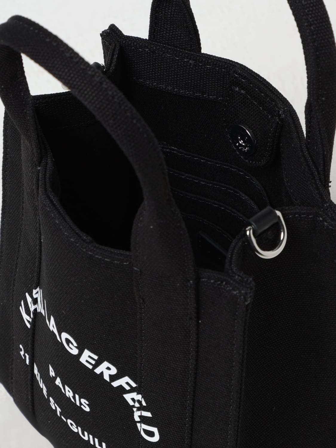 KARL LAGERFELD TOTE BAG: Tote bags woman Karl Lagerfeld, Black - Img 3