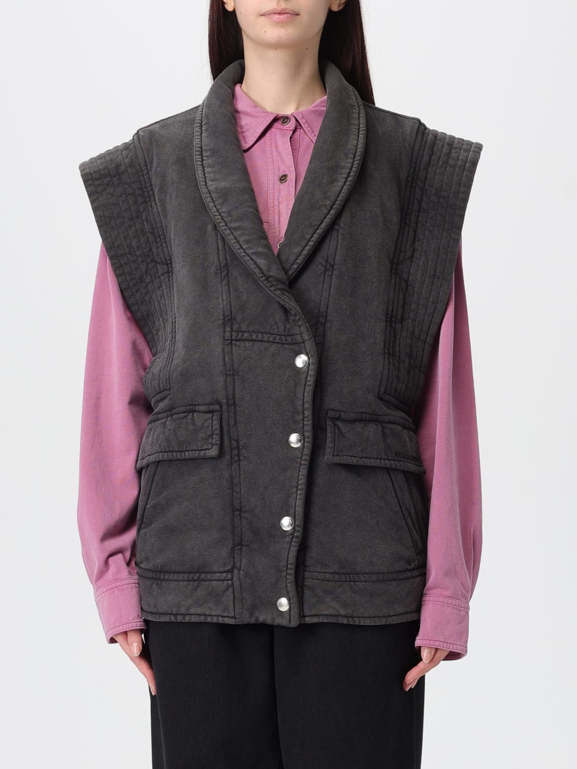 ISABEL MARANT ETOILE GILET: Pull femme Isabel Marant Etoile, Noir - Img 1