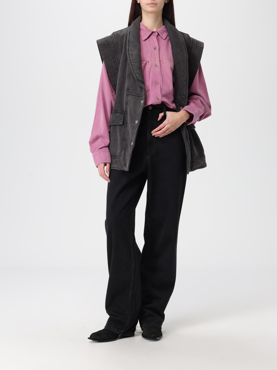 ISABEL MARANT ETOILE GILET: Pull femme Isabel Marant Etoile, Noir - Img 2