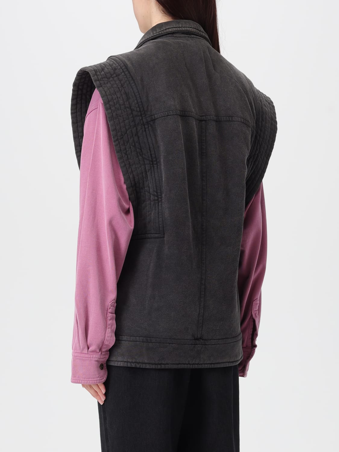 ISABEL MARANT ETOILE GILET: Pull femme Isabel Marant Etoile, Noir - Img 3