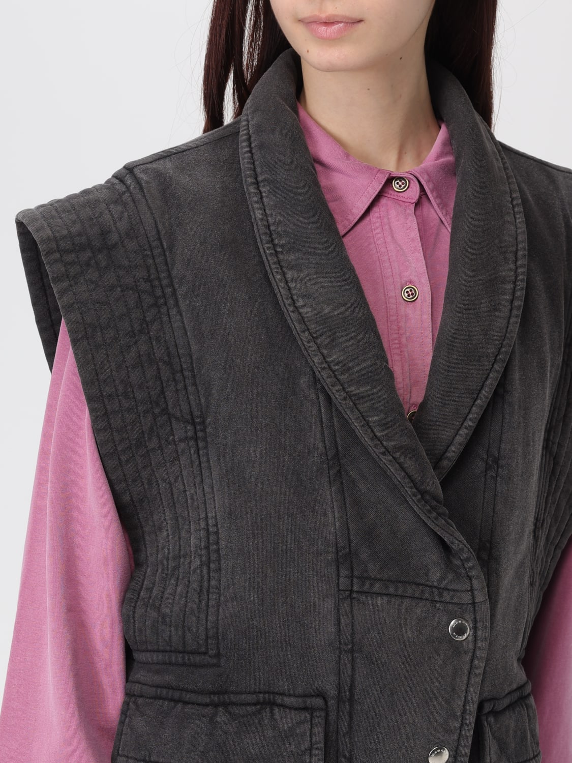 ISABEL MARANT ETOILE GILET: Pull femme Isabel Marant Etoile, Noir - Img 5