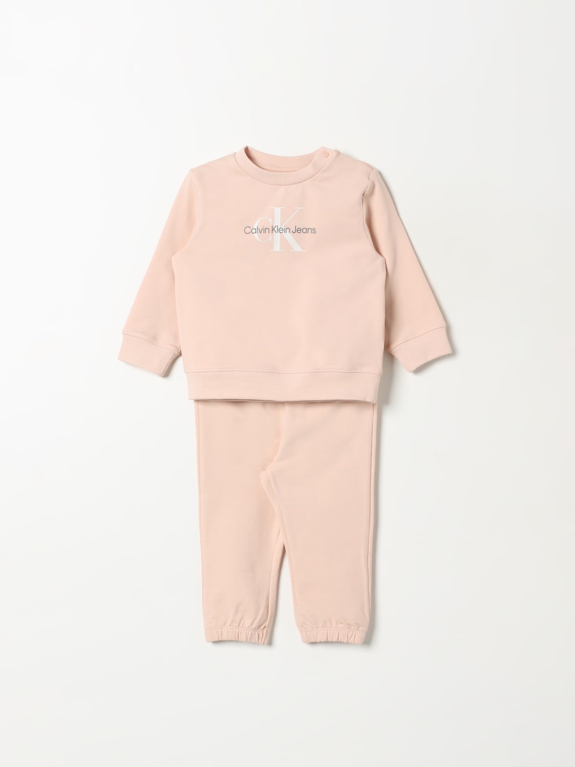 CALVIN KLEIN BABY-OVERALL: Anzug kinder Calvin Klein, Pink - Img 1