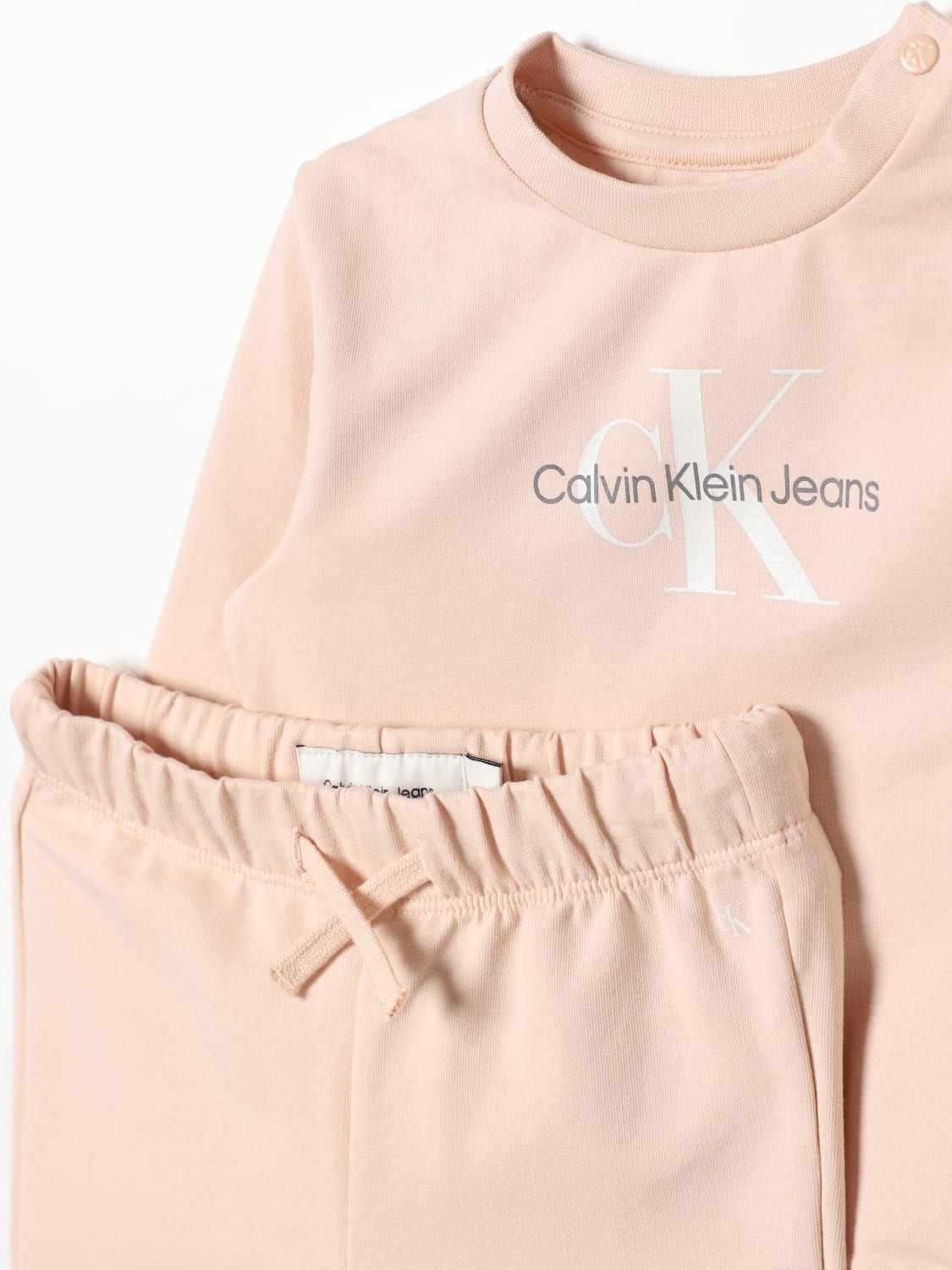 CALVIN KLEIN BABY-OVERALL: Anzug kinder Calvin Klein, Pink - Img 3