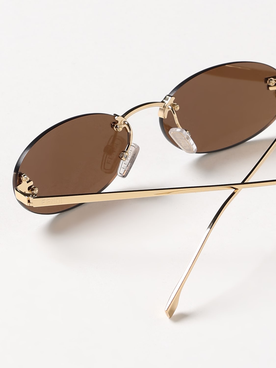 FENDI OCCHIALI DA SOLE: Occhiali da sole FF Gold Oval Fendi, Oro - Img 4