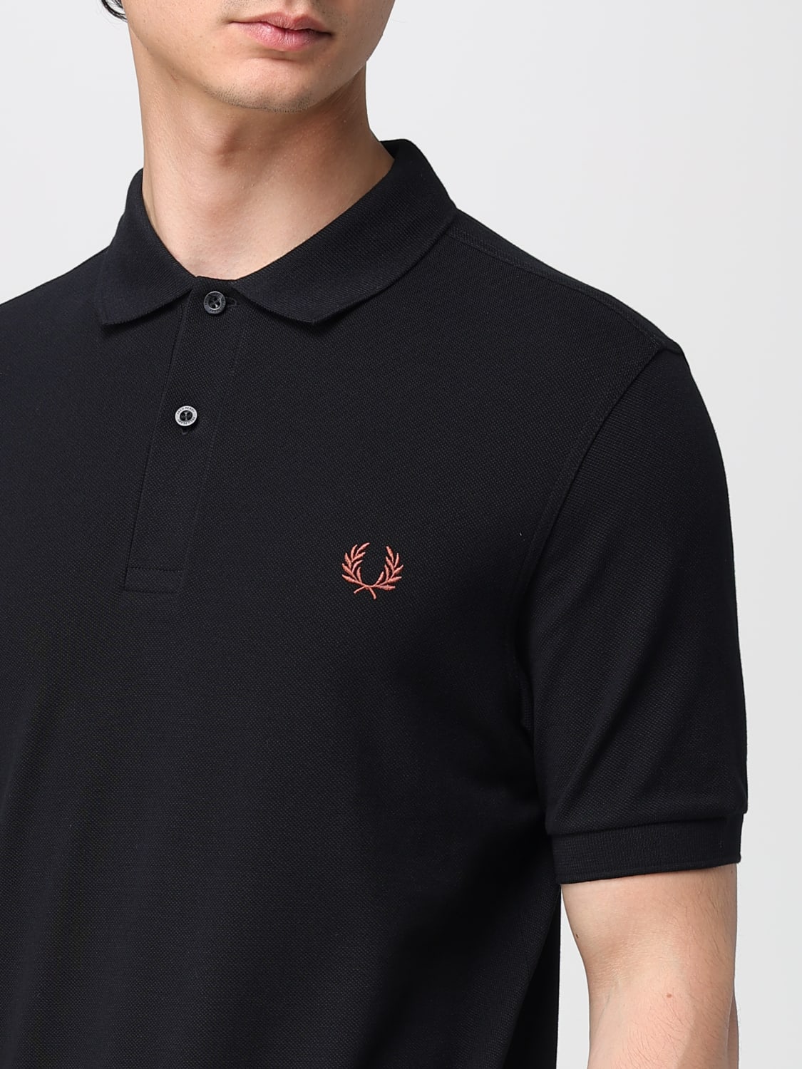 FRED PERRY POLO: Polo in cotone con logo Fred Perry, Nero 1 - Img 3