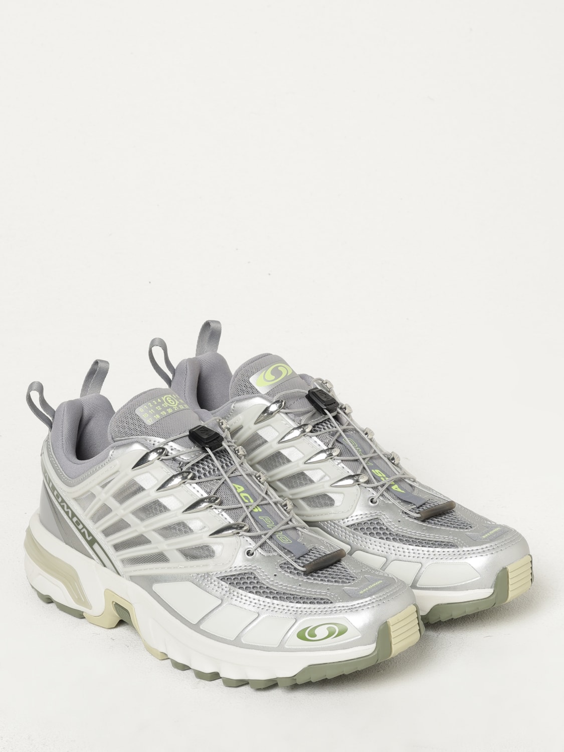 SALOMON SNEAKERS: Sneakers ACS Pro MM6 Maison Margiela x Salomon in mesh e pelle sintetica laminata, Grigio - Img 2