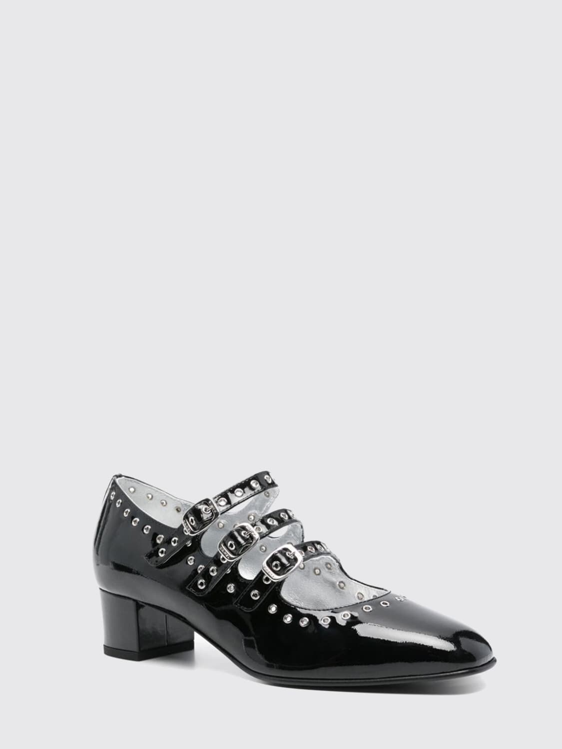 CAREL PARIS DÉCOLLETÉ: Mary Jane Camden Carel Paris in vernice con occhielli metallici , Nero - Img 2