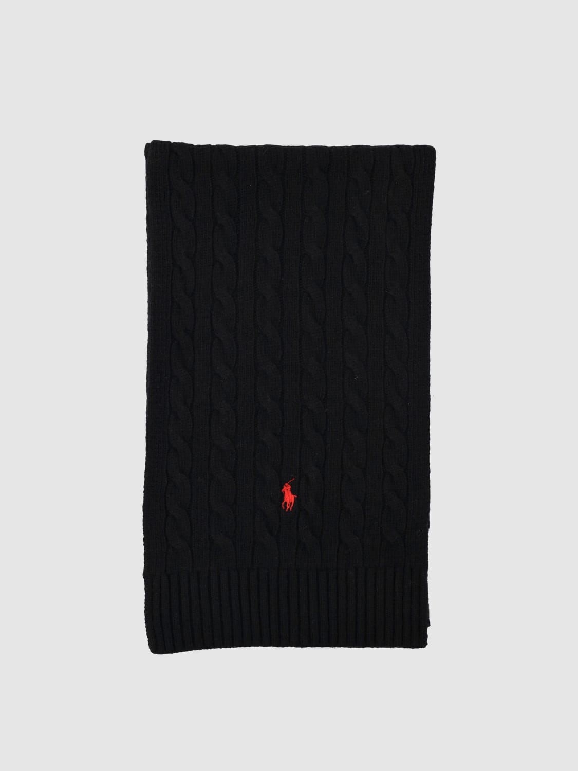 POLO RALPH LAUREN SCARF: Scarf men Polo Ralph Lauren, Black - Img 1