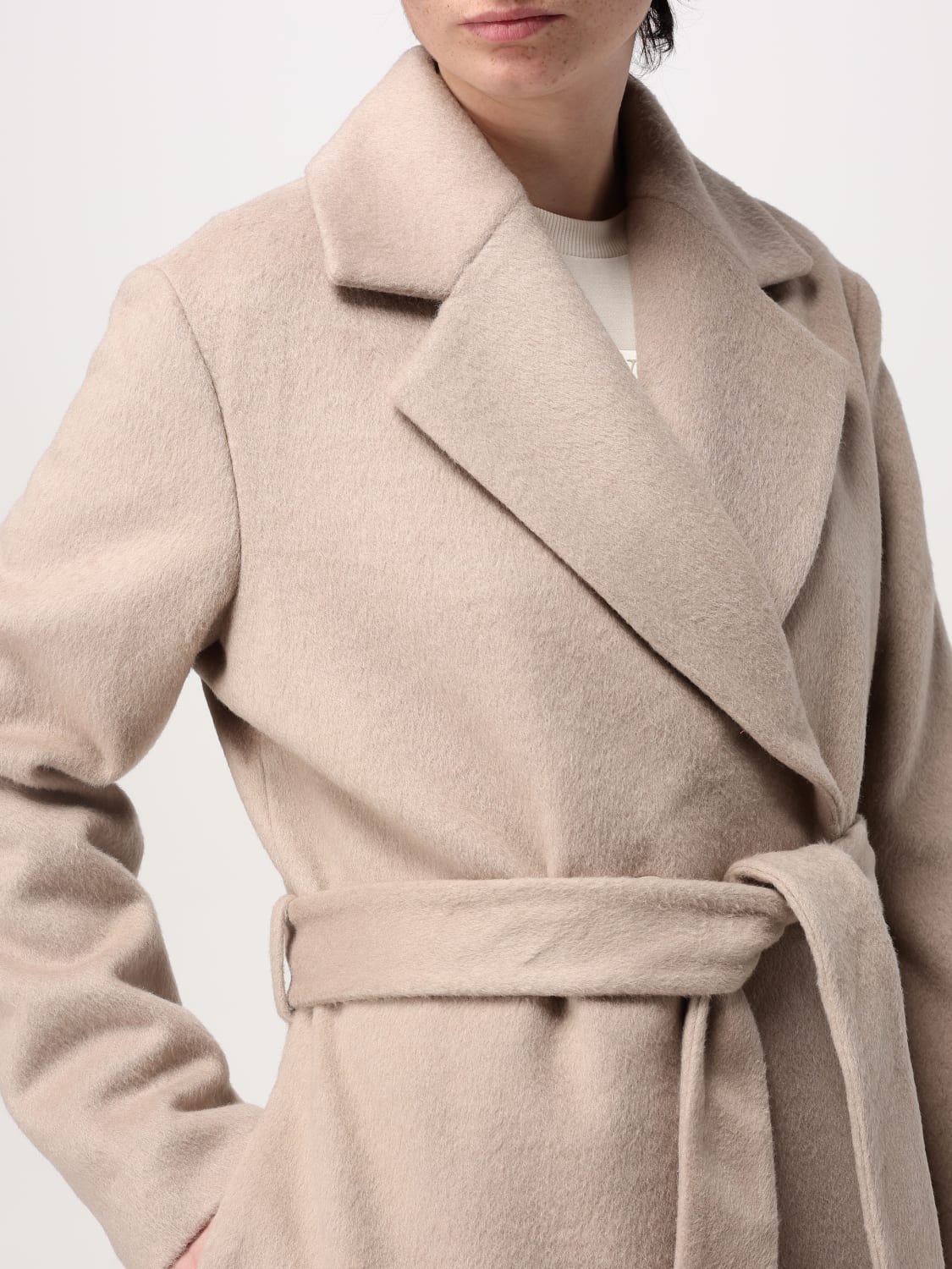 Armani Exchange Outlet: Coat woman - Beige | Armani Exchange coat