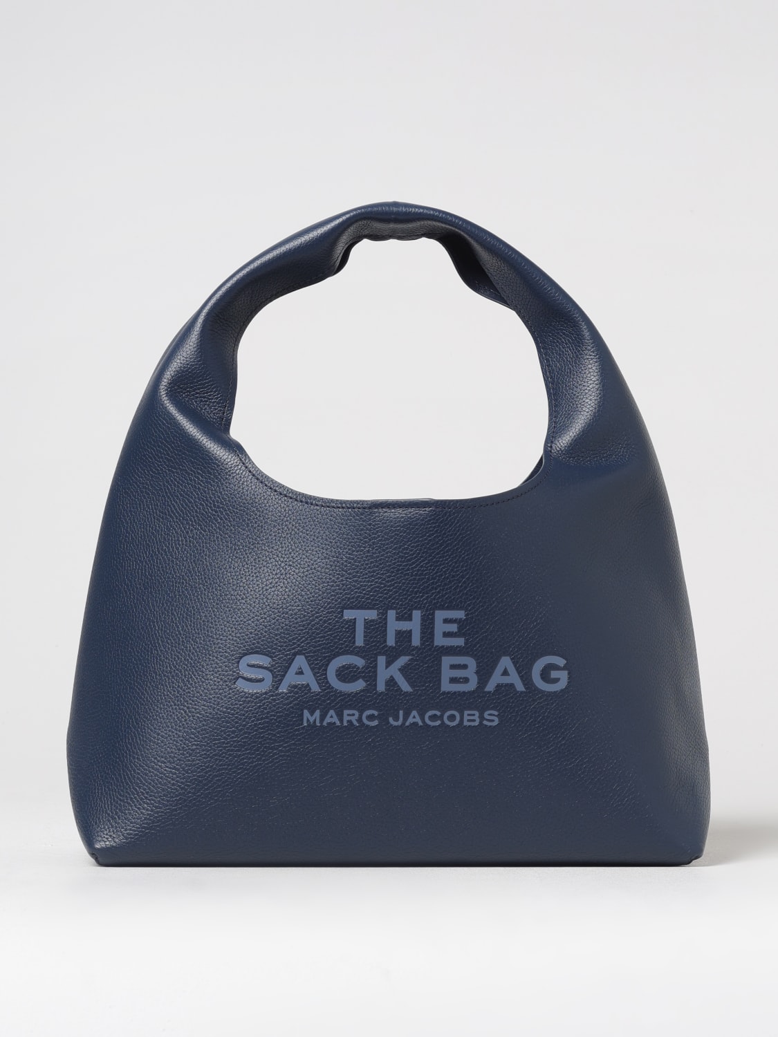 MARC JACOBS BORSA A SPALLA: Borsa Marc Jacobs in pelle a grana , Blue - Img 1
