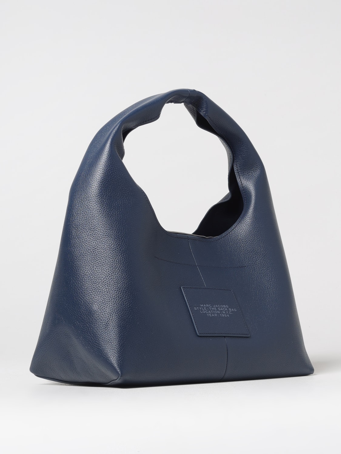 MARC JACOBS BORSA A SPALLA: Borsa Marc Jacobs in pelle a grana , Blue - Img 2
