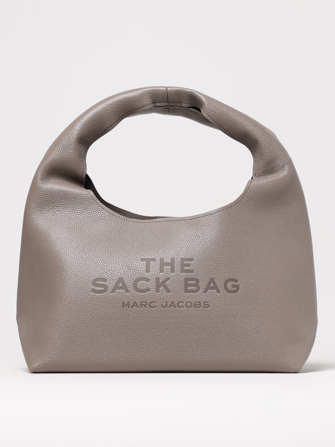 MARC JACOBS BORSA A SPALLA: Borsa Marc Jacobs in pelle a grana , Grigio - Img 1