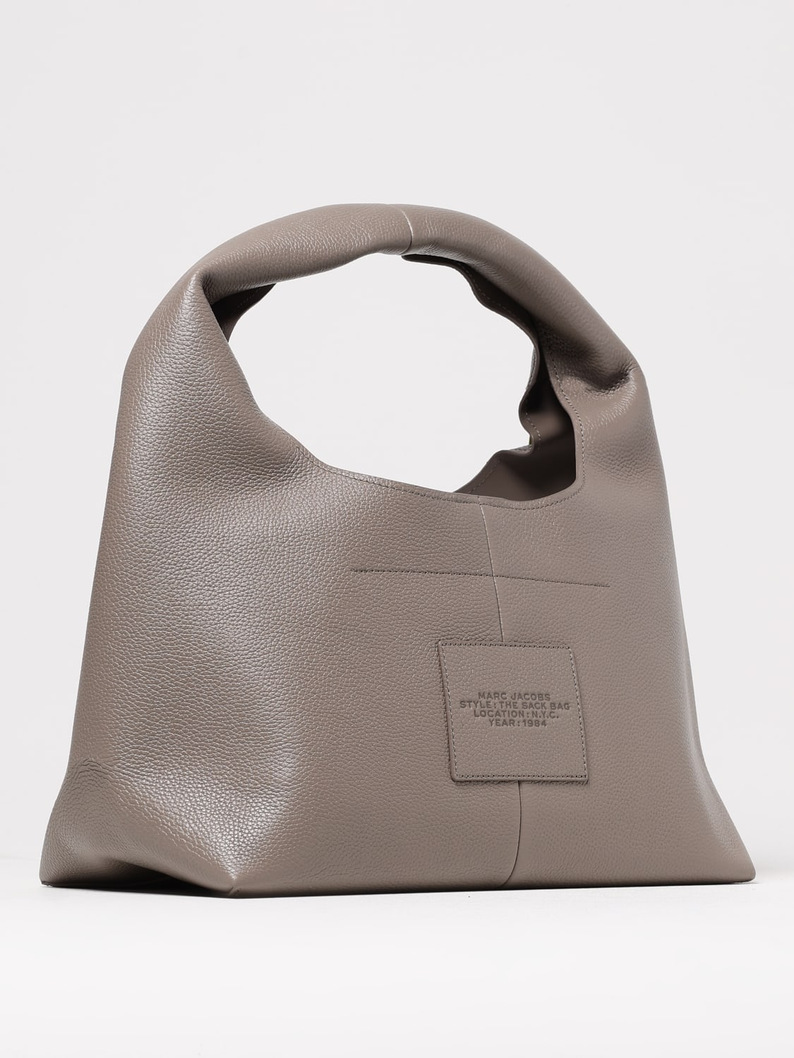 MARC JACOBS BORSA A SPALLA: Borsa Marc Jacobs in pelle a grana , Grigio - Img 2