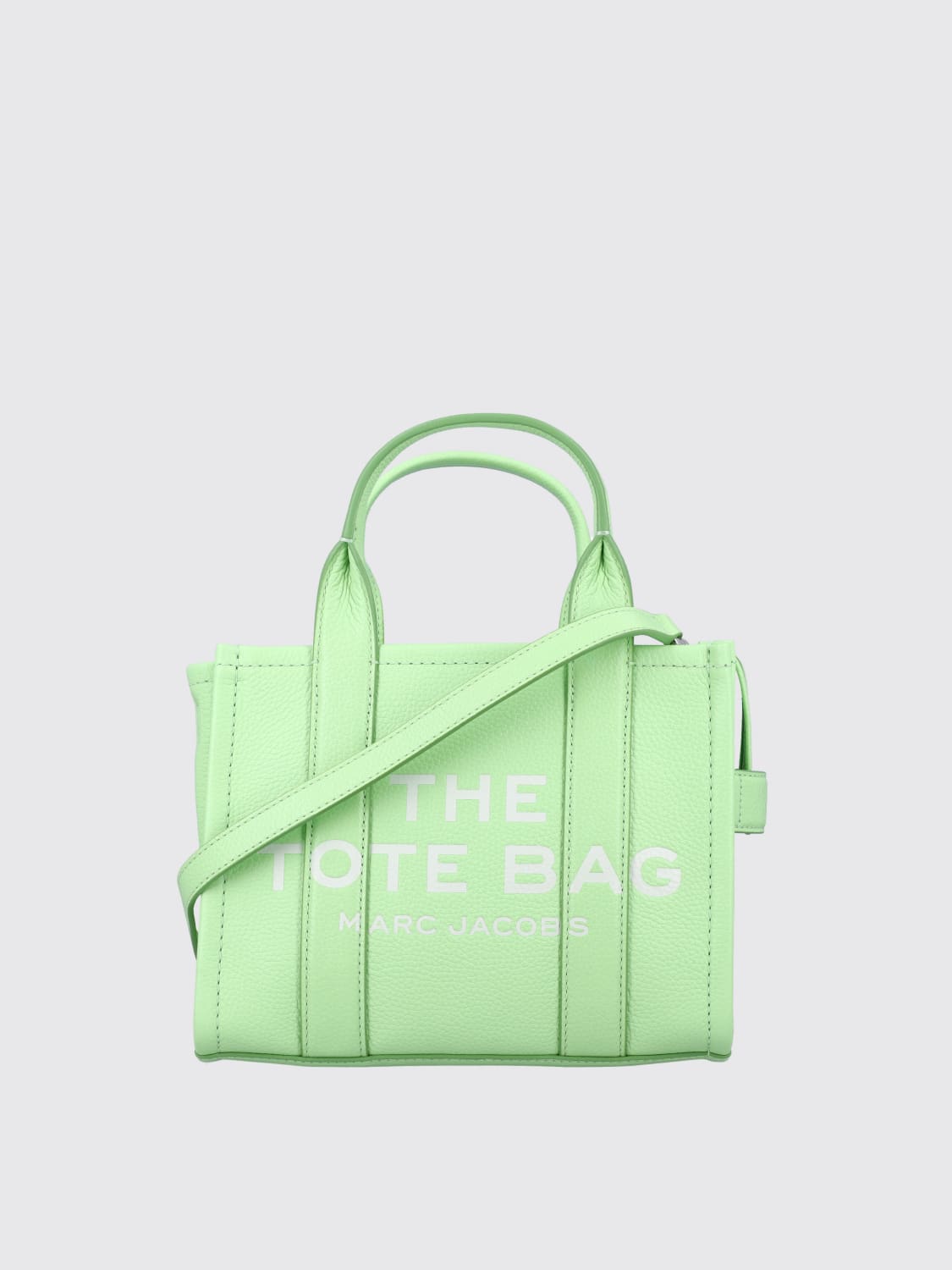 MARC JACOBS BORSA A MANO: Borsa The Tote Bag Marc Jacobs in pelle a grana , Menta - Img 1