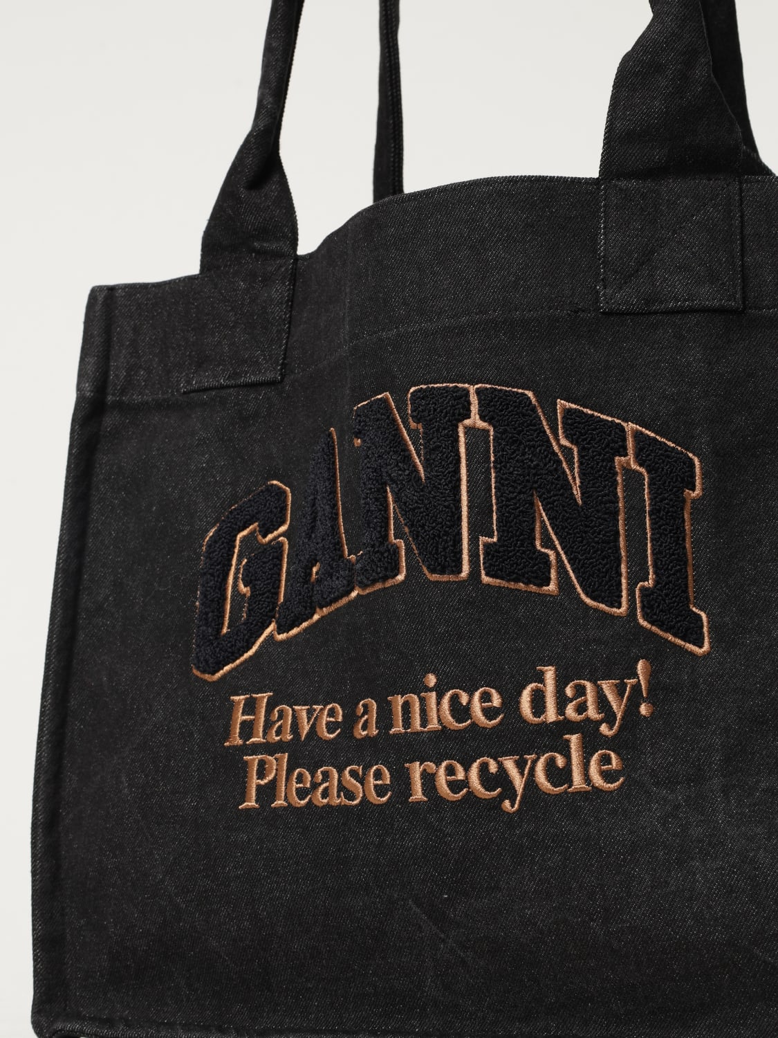 トートバッグ GANNI Woman Tote bags Black A6583 099 GANNI: Handbag woman - Black | Ganni tote bags A6583 online