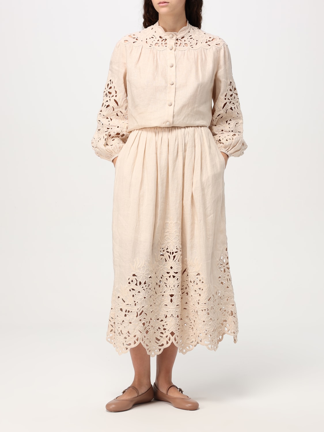 ZIMMERMANN GONNA: Gonna Zimmermann in lino , Panna - Img 2