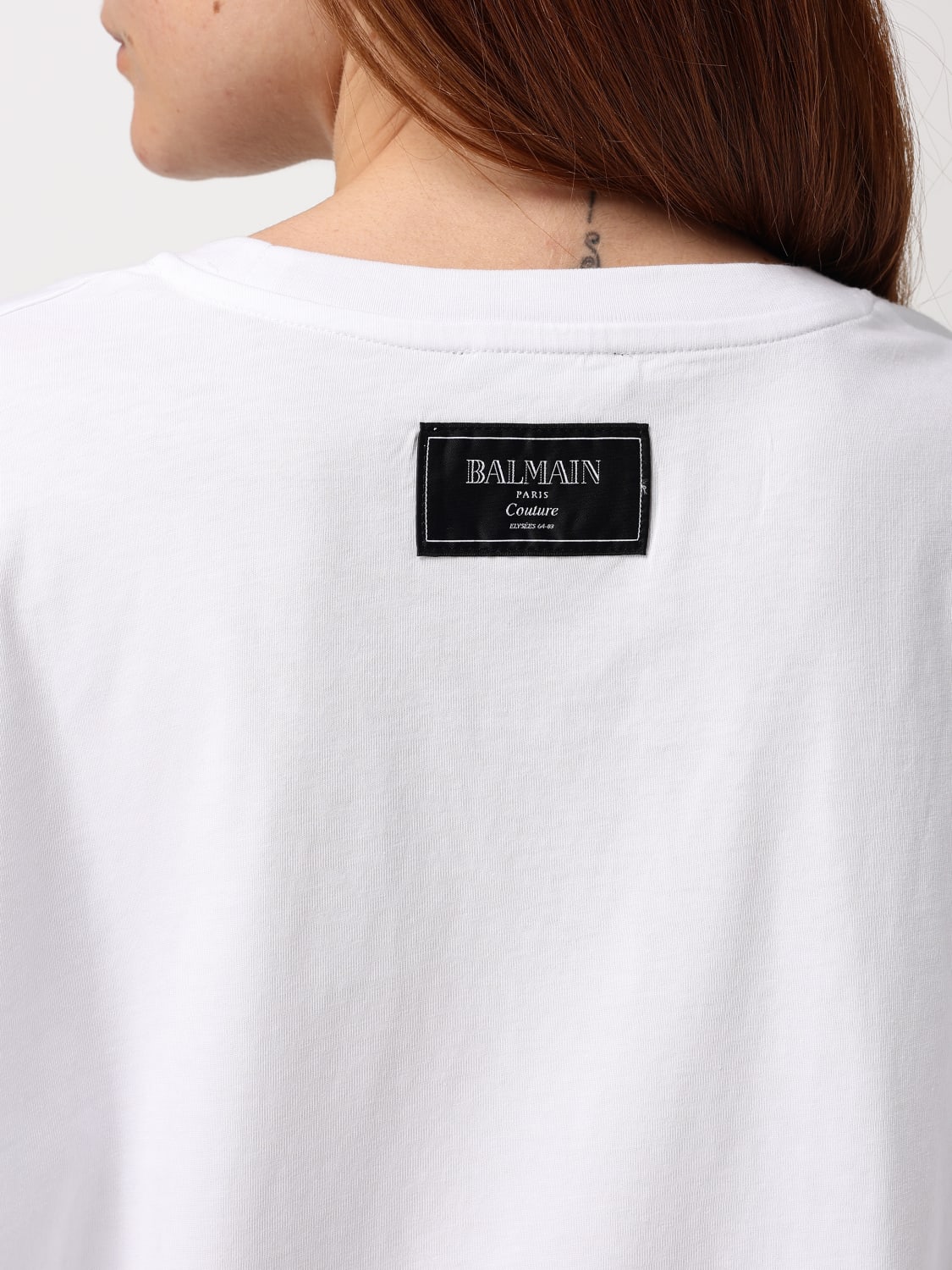 BALMAIN: T-shirt woman - White | Balmain t-shirt