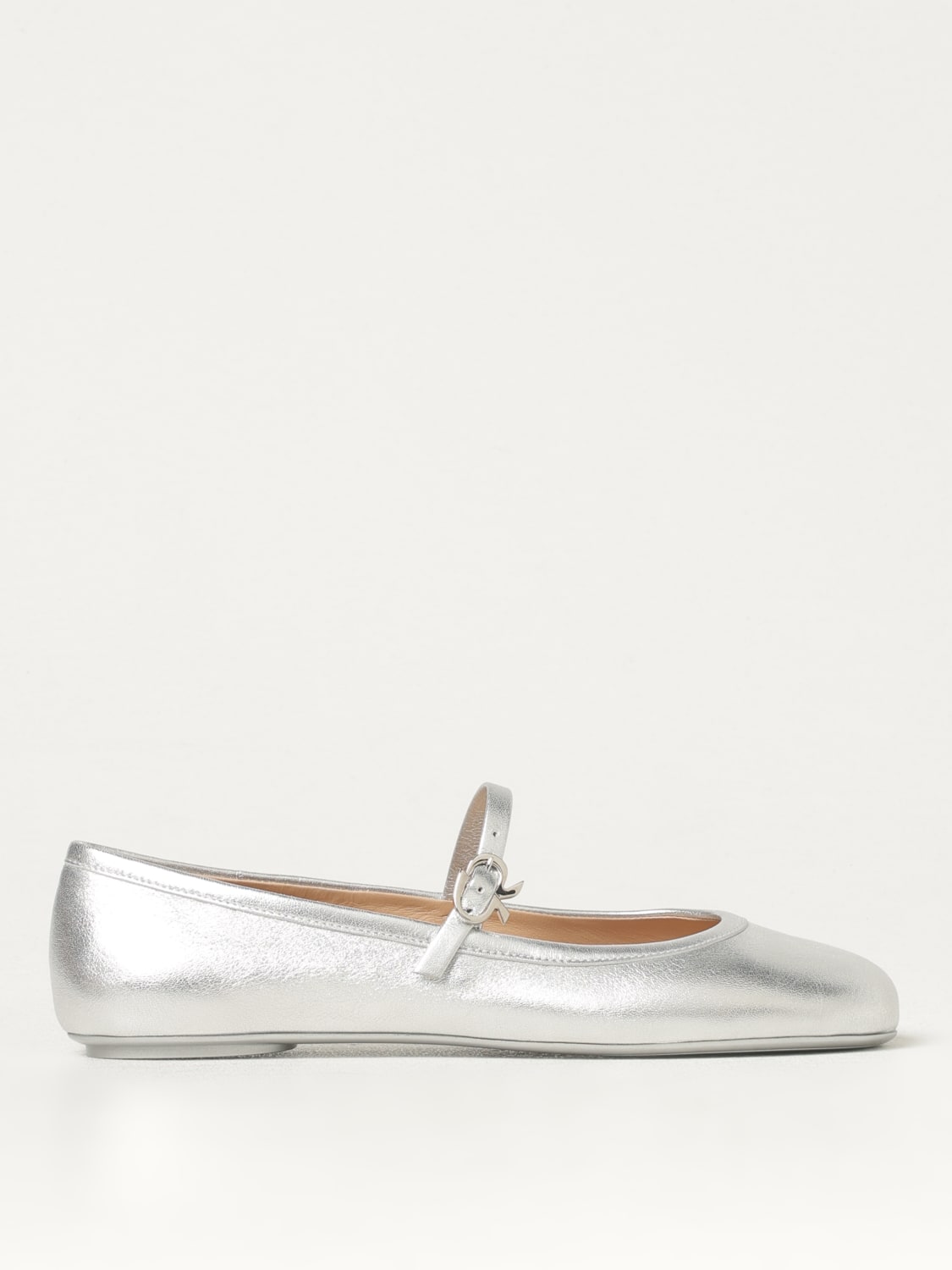GIANVITO ROSSI BALLET FLAT: Ballet flats woman Gianvito Rossi, Silver - Img 1