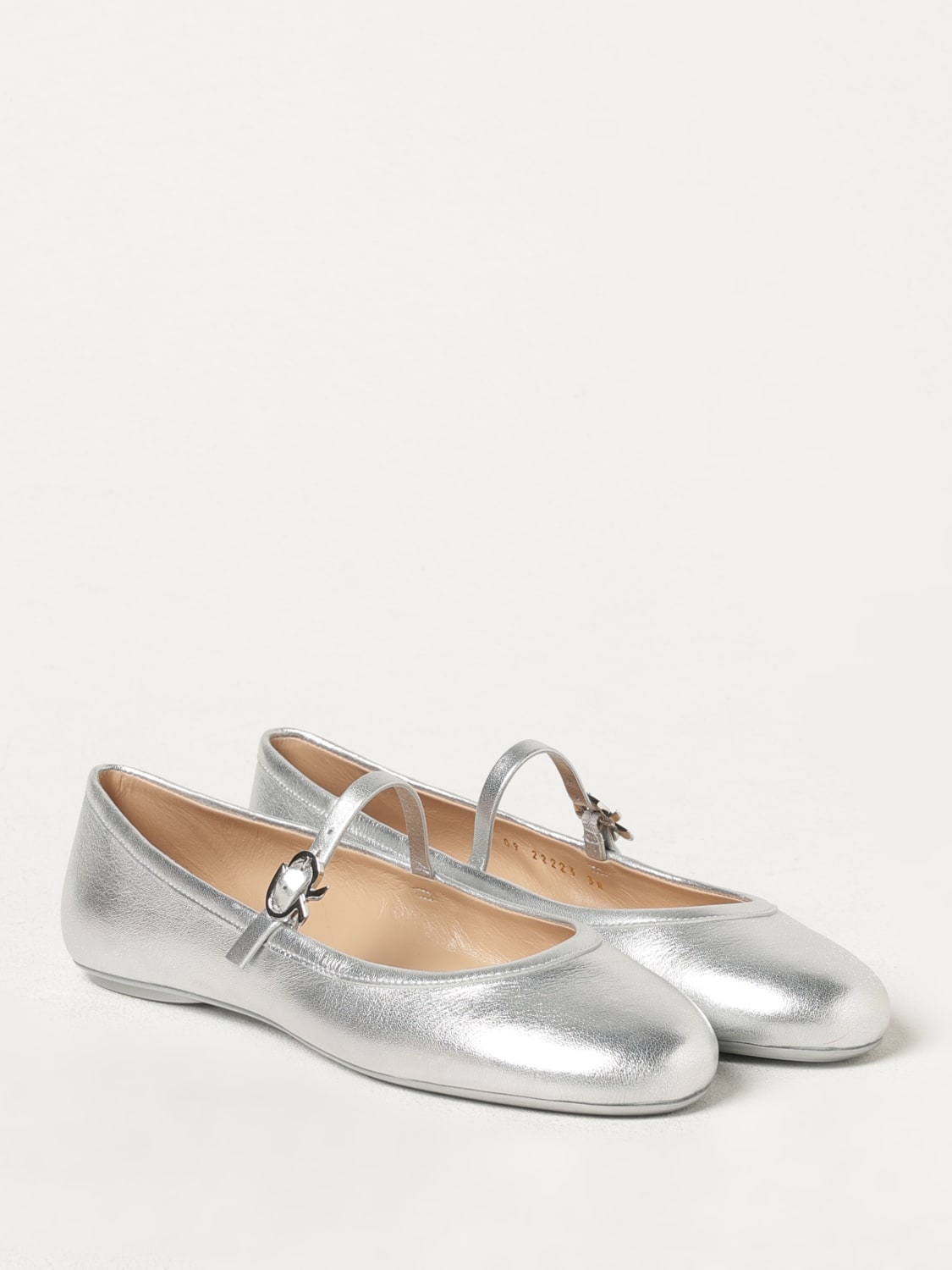 フラットシューズ GIANVITO ROSSI Woman Ballet flats Silver G2222305GOMNSW ARGE GIANVITO ROSSI: Ballet flats woman - Silver | Gianvito Rossi