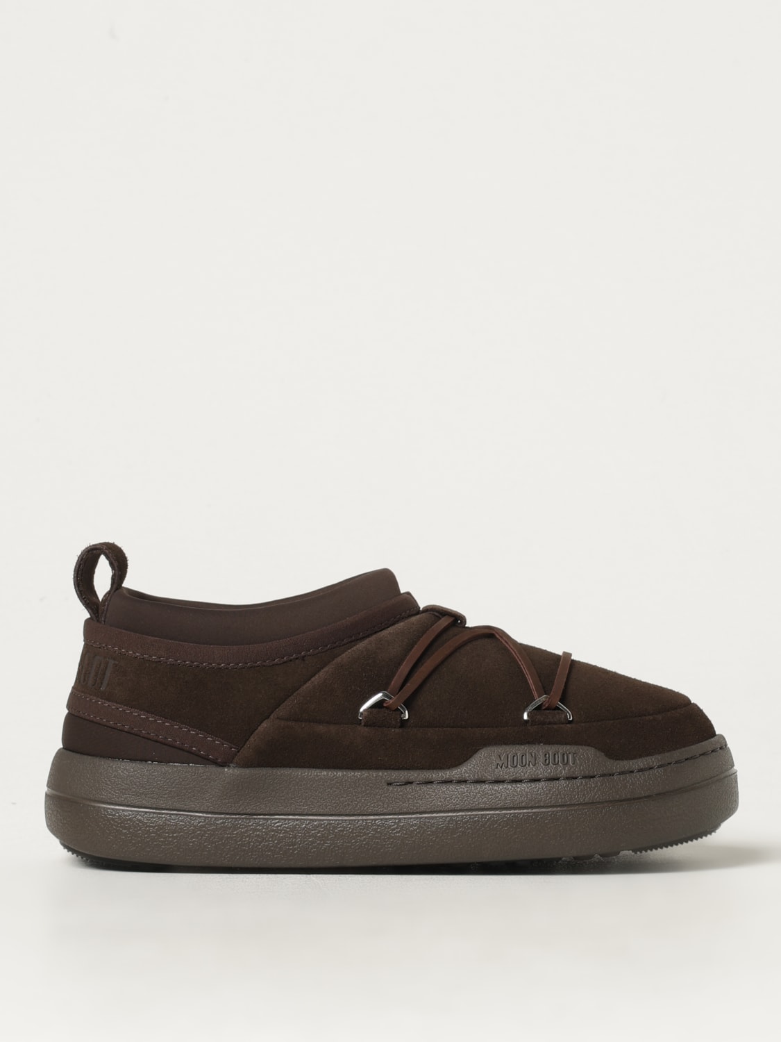 MOON BOOT SNEAKERS: Sneakers Park Icon Moon Boot in camoscio , Marrone - Img 1
