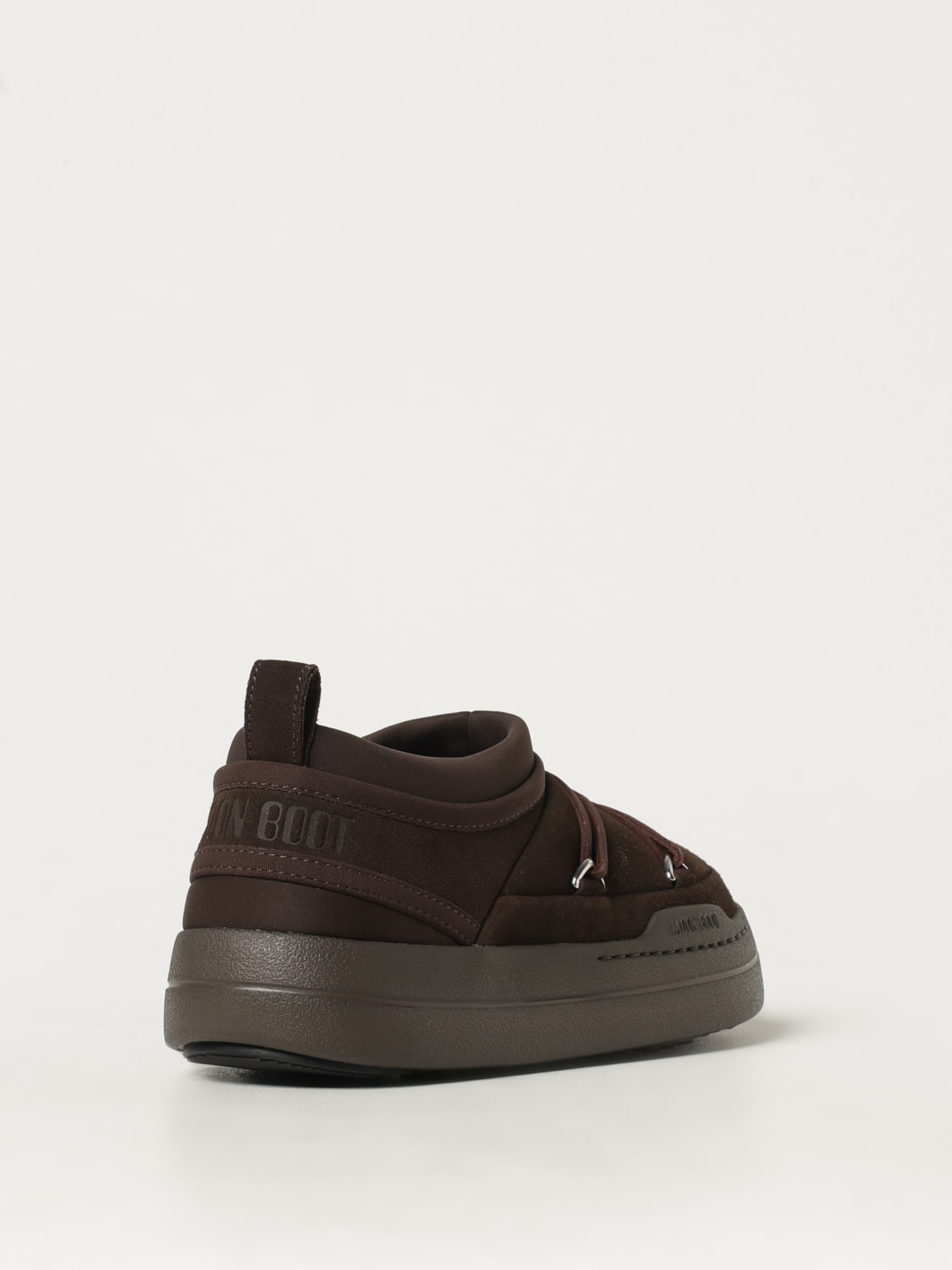 MOON BOOT SNEAKERS: Sneakers Park Icon Moon Boot in camoscio , Marrone - Img 3