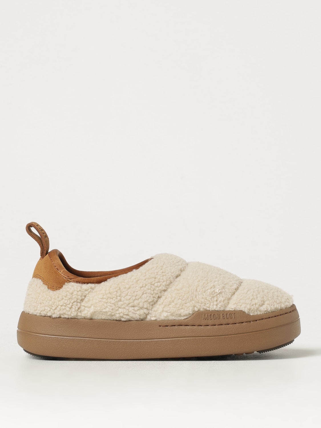MOON BOOT SNEAKERS: Sneakers Park Moon Boot in shearling trapuntato , Ecru - Img 1