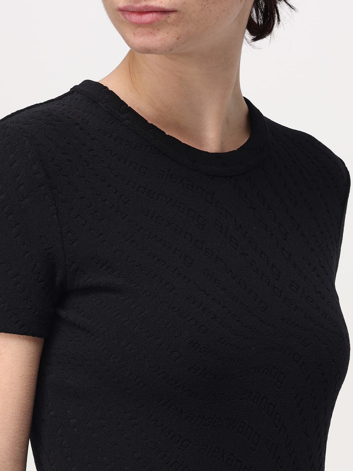 Tシャツ・カットソー ALEXANDER WANG Women Tops 4CC1241426 001 Black アレキサンダー ワン alexanderwang ALEXANDER WANG Tシャツ