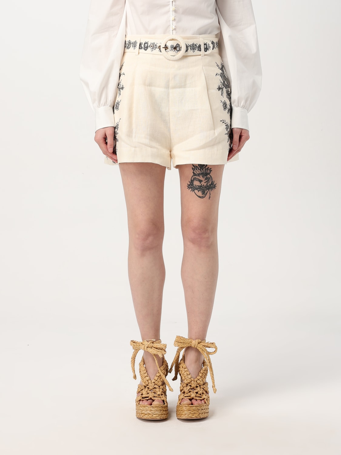 ショートパンツ ZIMMERMANN Woman Short White 2885AR25R CRF ZIMMERMANN: Short woman - White | Zimmermann short 2885AR25R