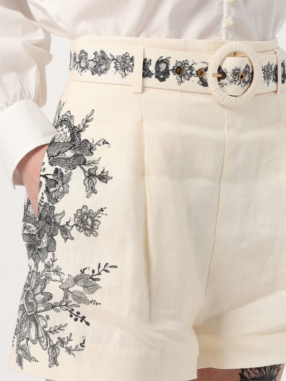 ショートパンツ ZIMMERMANN Woman Short White 2885AR25R CRF ZIMMERMANN: Short woman - White | Zimmermann short 2885AR25R