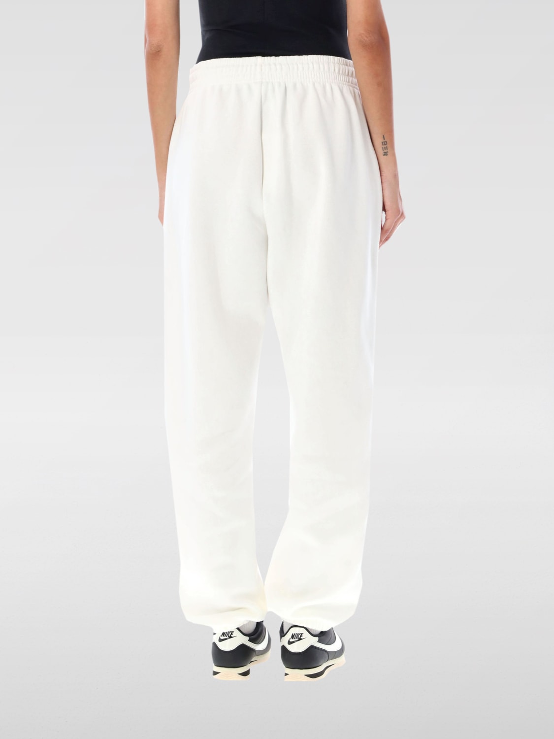 パンツ NIKE Woman Pants White FZ5996 133 Nike Solo Swoosh - Sweatpants for Woman - White - FZ5996-133