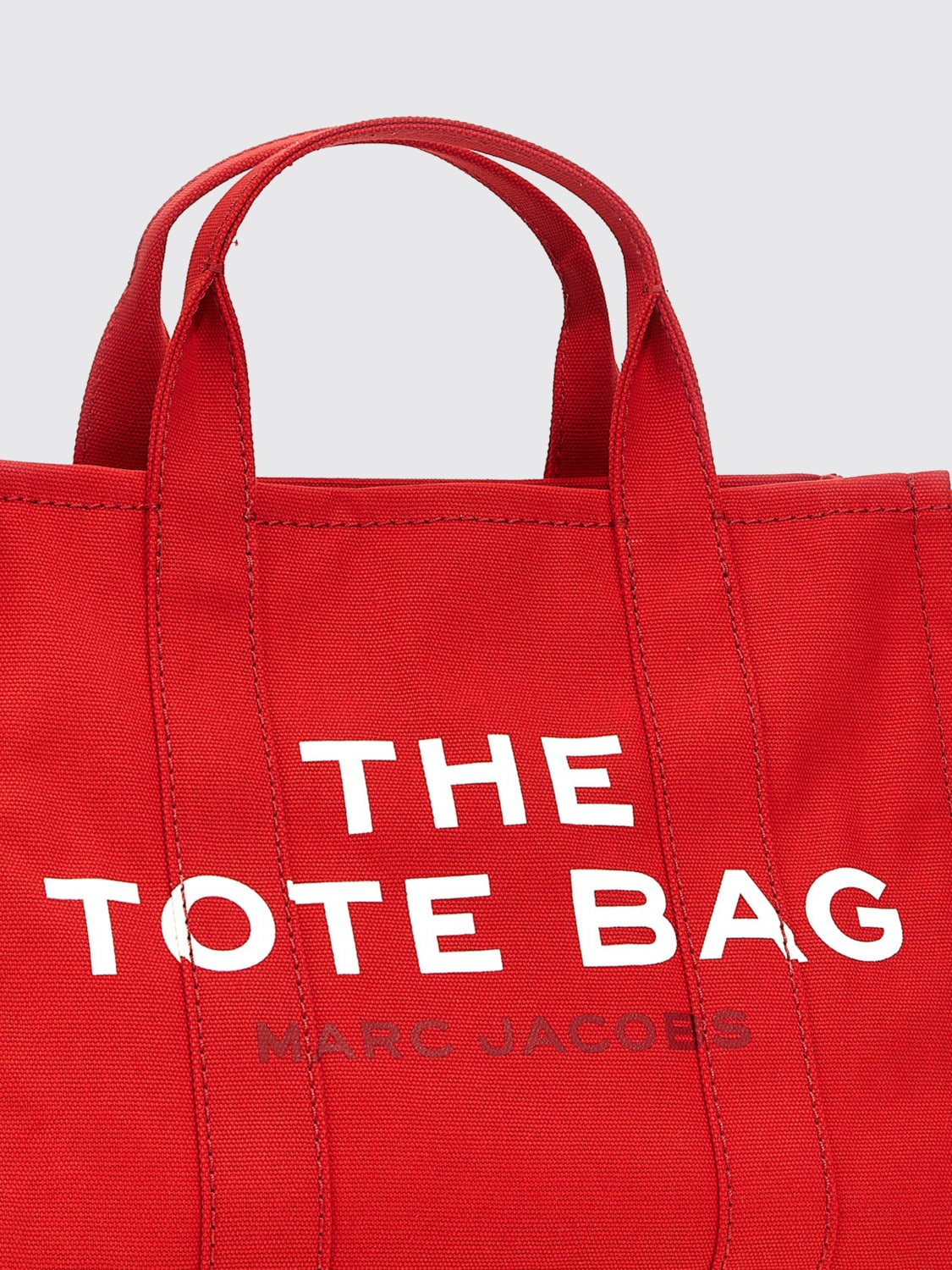 MARC JACOBS BORSA A MANO: Borsa The Tote Bag Marc Jacobs in canvas , Rosso - Img 3