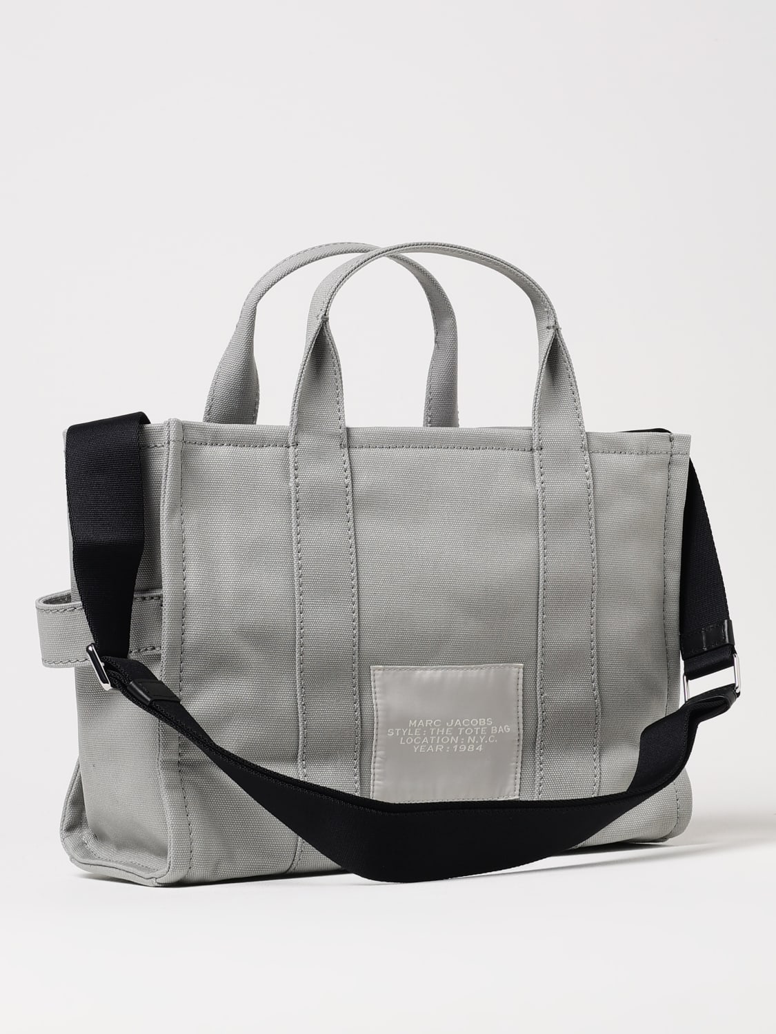 MARC JACOBS BORSA A MANO: Borsa The Tote Bag Marc Jacobs in canvas , Grigio - Img 2
