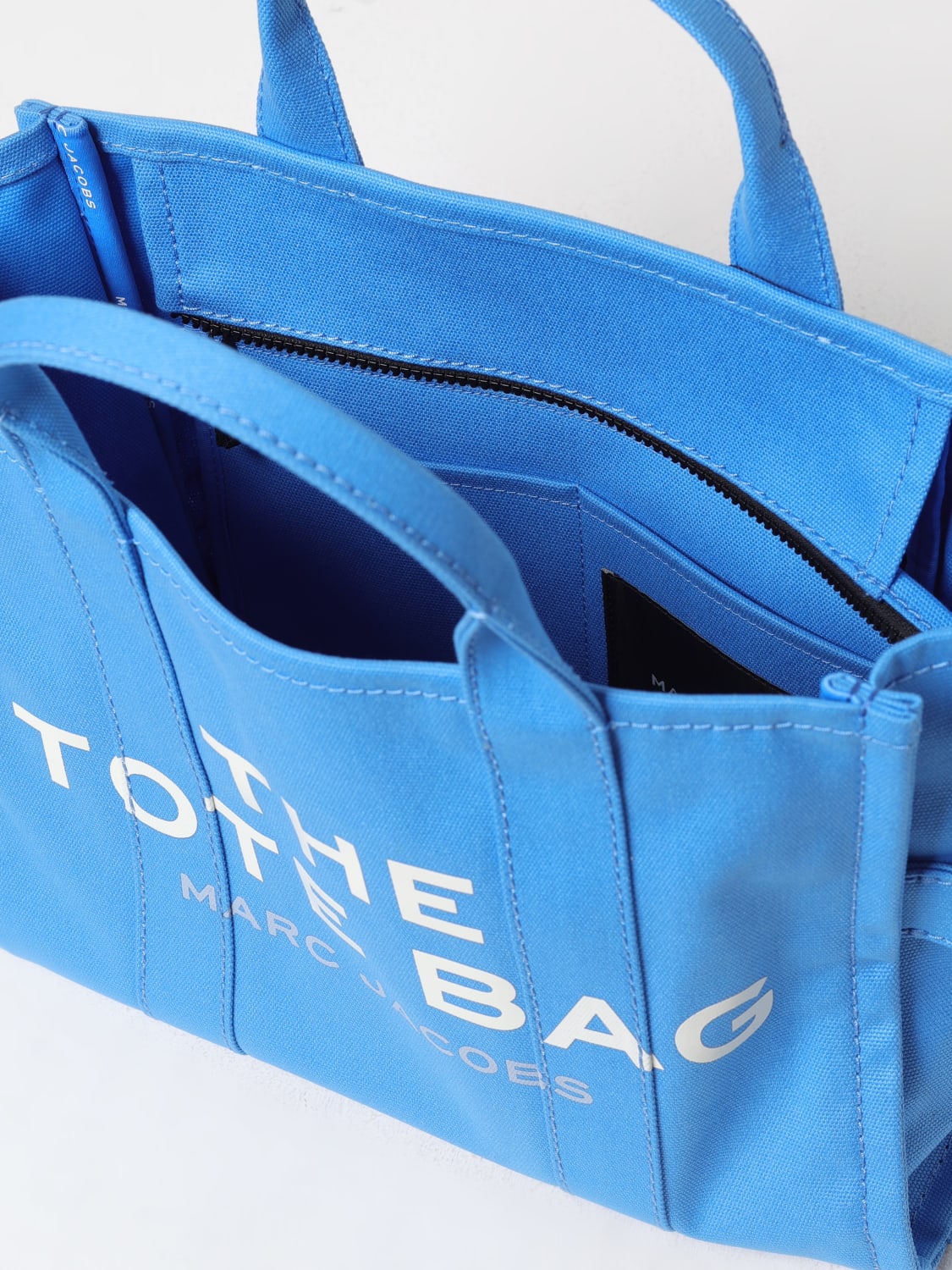 MARC JACOBS BORSA A MANO: Borsa The Tote Bag Marc Jacobs in canvas , Blue Navy - Img 3