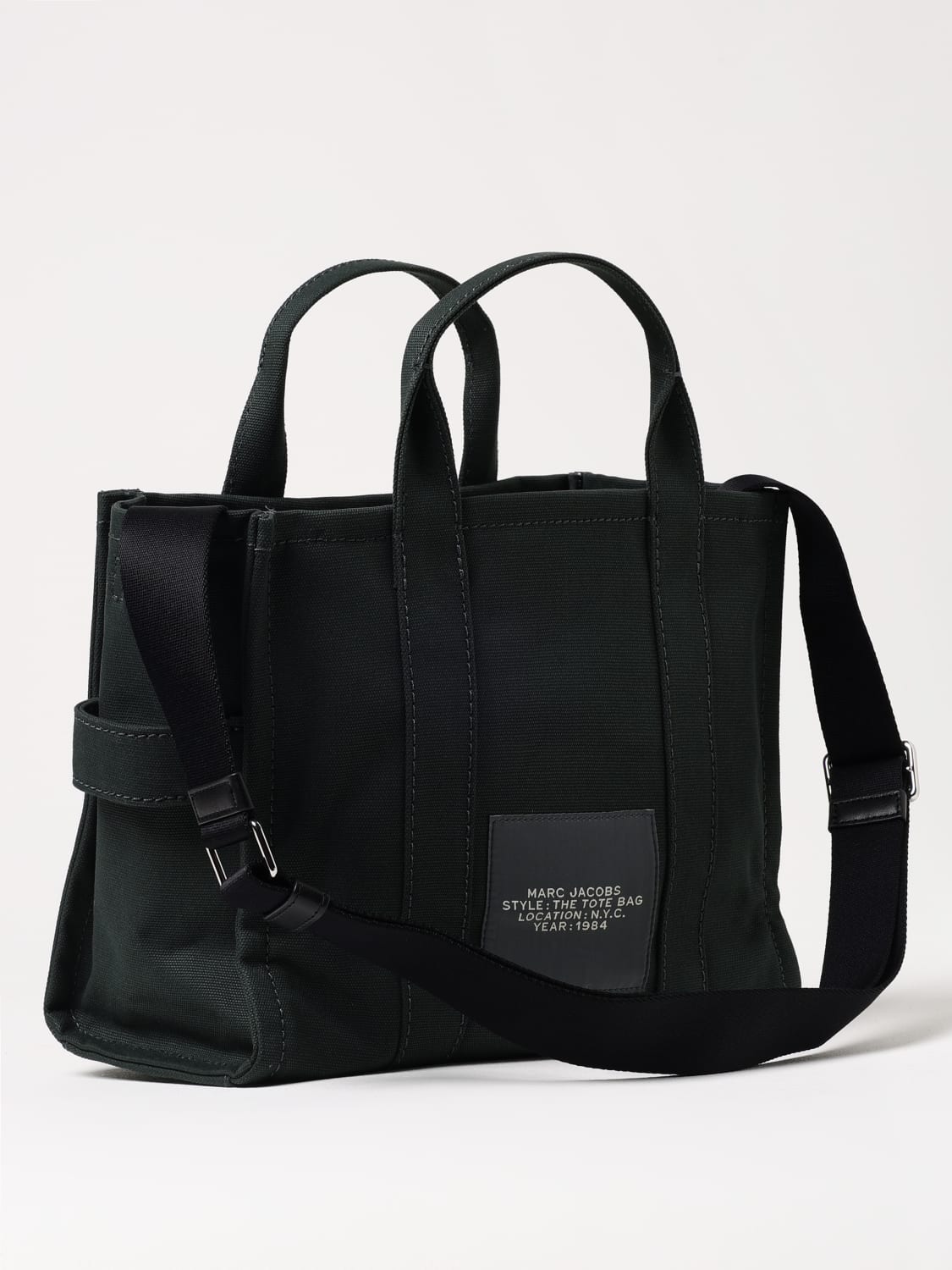 MARC JACOBS BORSA A MANO: Borsa The Tote Bag Marc Jacobs in canvas , Militare - Img 2