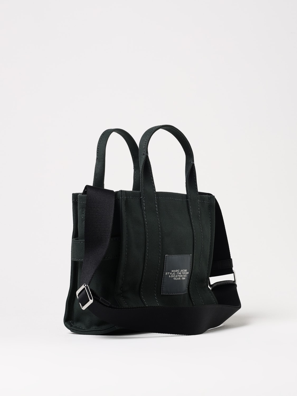 MARC JACOBS BORSA A MANO: Borsa The Tote Bag Marc Jacobs in canvas , Militare - Img 2