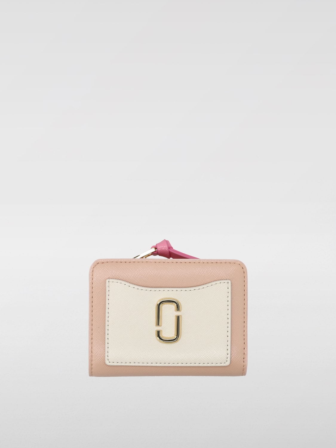 MARC JACOBS PORTAFOGLIO: Portafoglio Snapshot in pelle saffiano Marc Jacobs, Rosa - Img 1