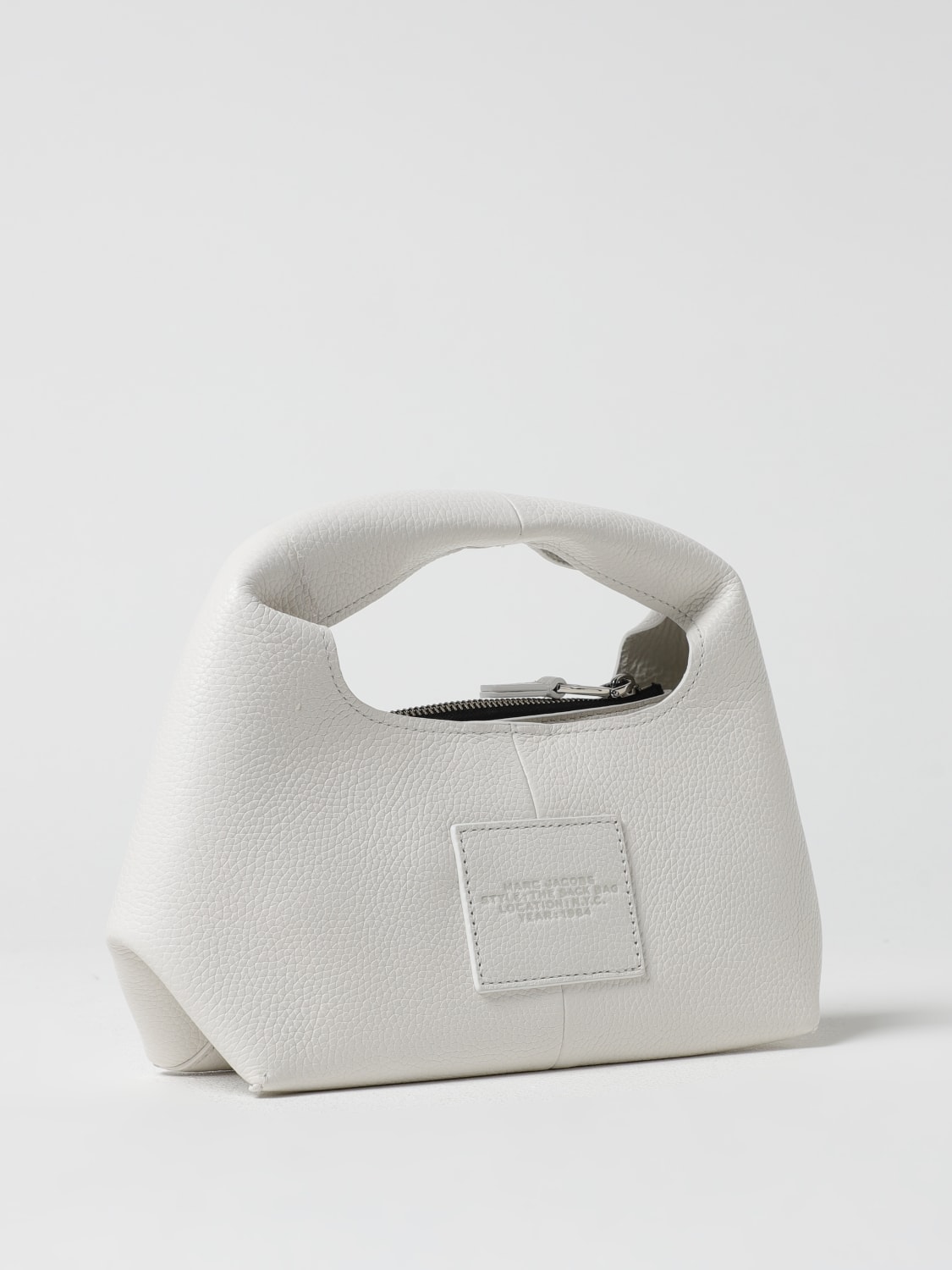 MARC JACOBS BORSA MINI: Borsa The Sack Bag Marc Jacobs in pelle a grana , Bianco - Img 2