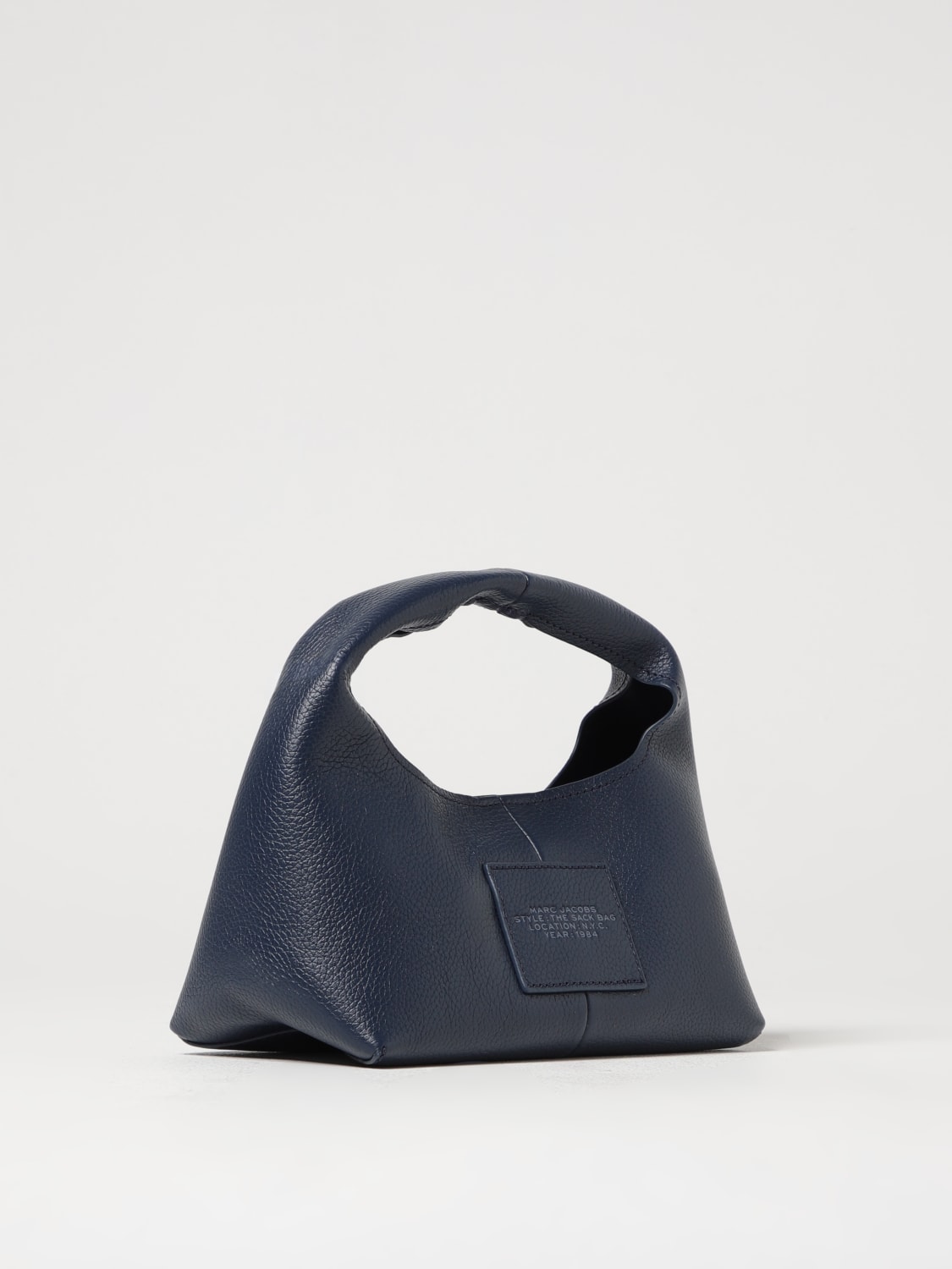 MARC JACOBS BORSA MINI: Borsa The Sack Bag Marc Jacobs in pelle a grana , Blue - Img 2