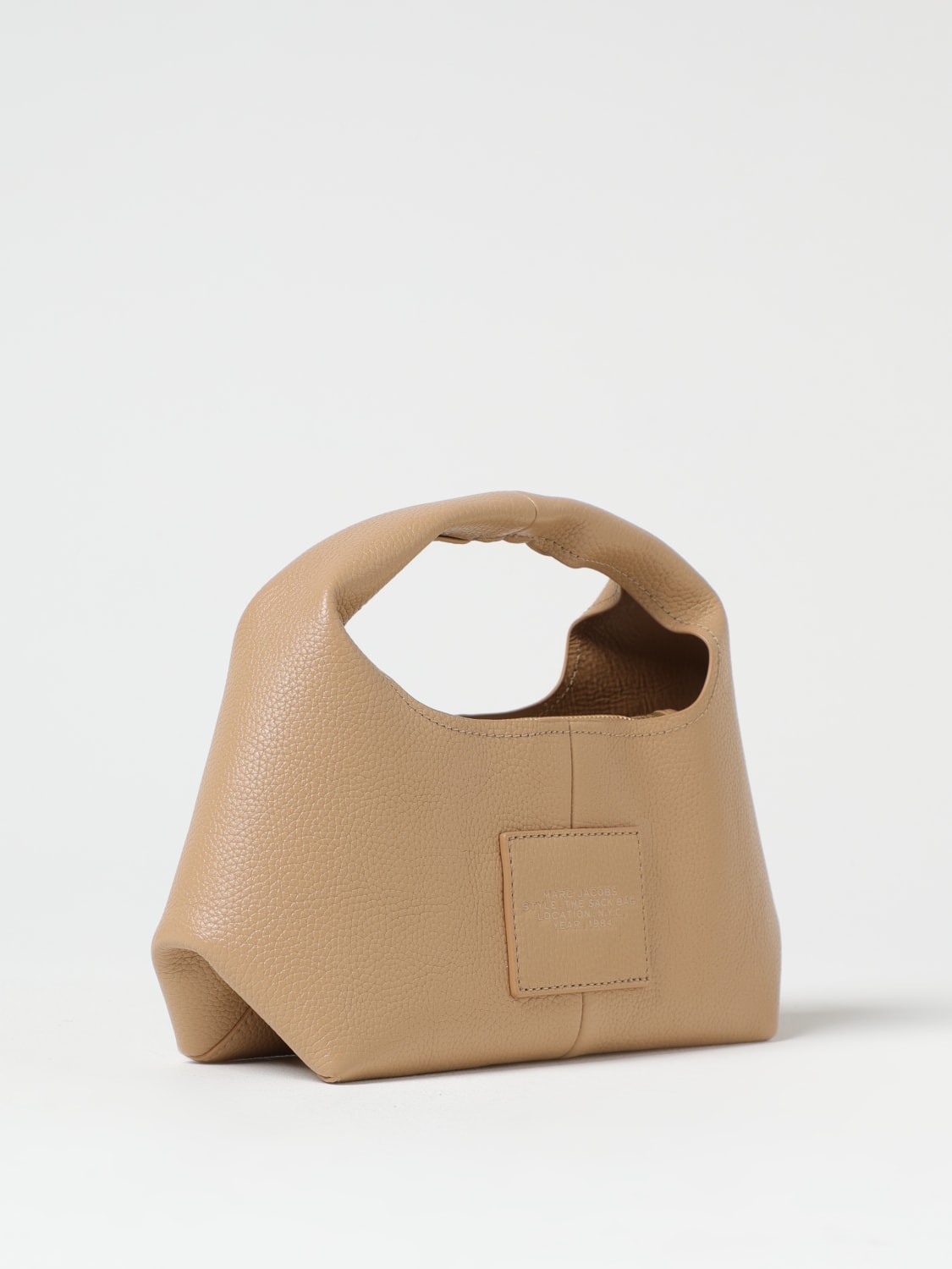 MARC JACOBS BORSA MINI: Borsa The Sack Bag Marc Jacobs in pelle a grana , Beige - Img 2