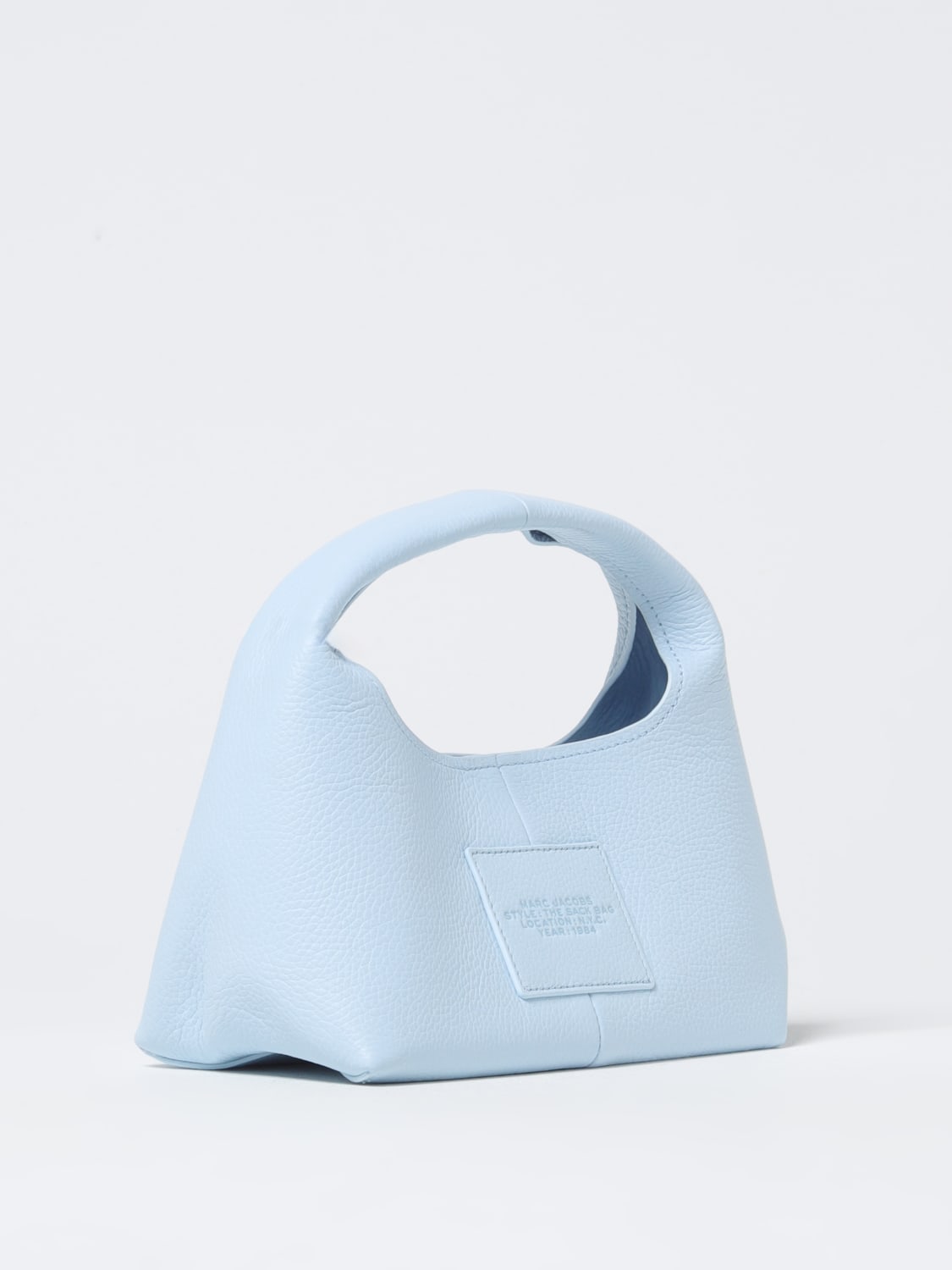 MARC JACOBS BORSA MINI: Borsa The Sack Bag Marc Jacobs in pelle a grana , Blue 1 - Img 2